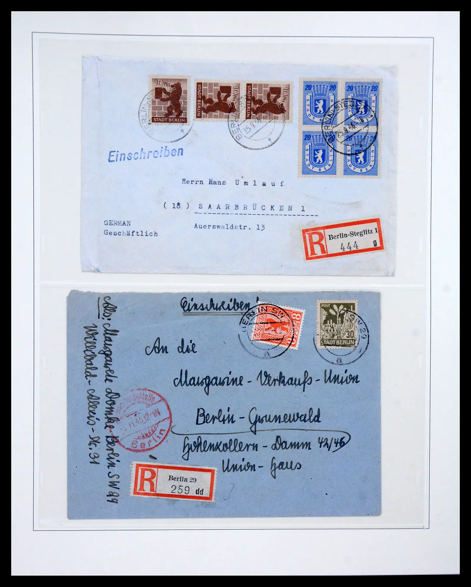 41224 0009 - Postzegelverzameling 41224 Duitsland sovjet zone covers 1945-1949.