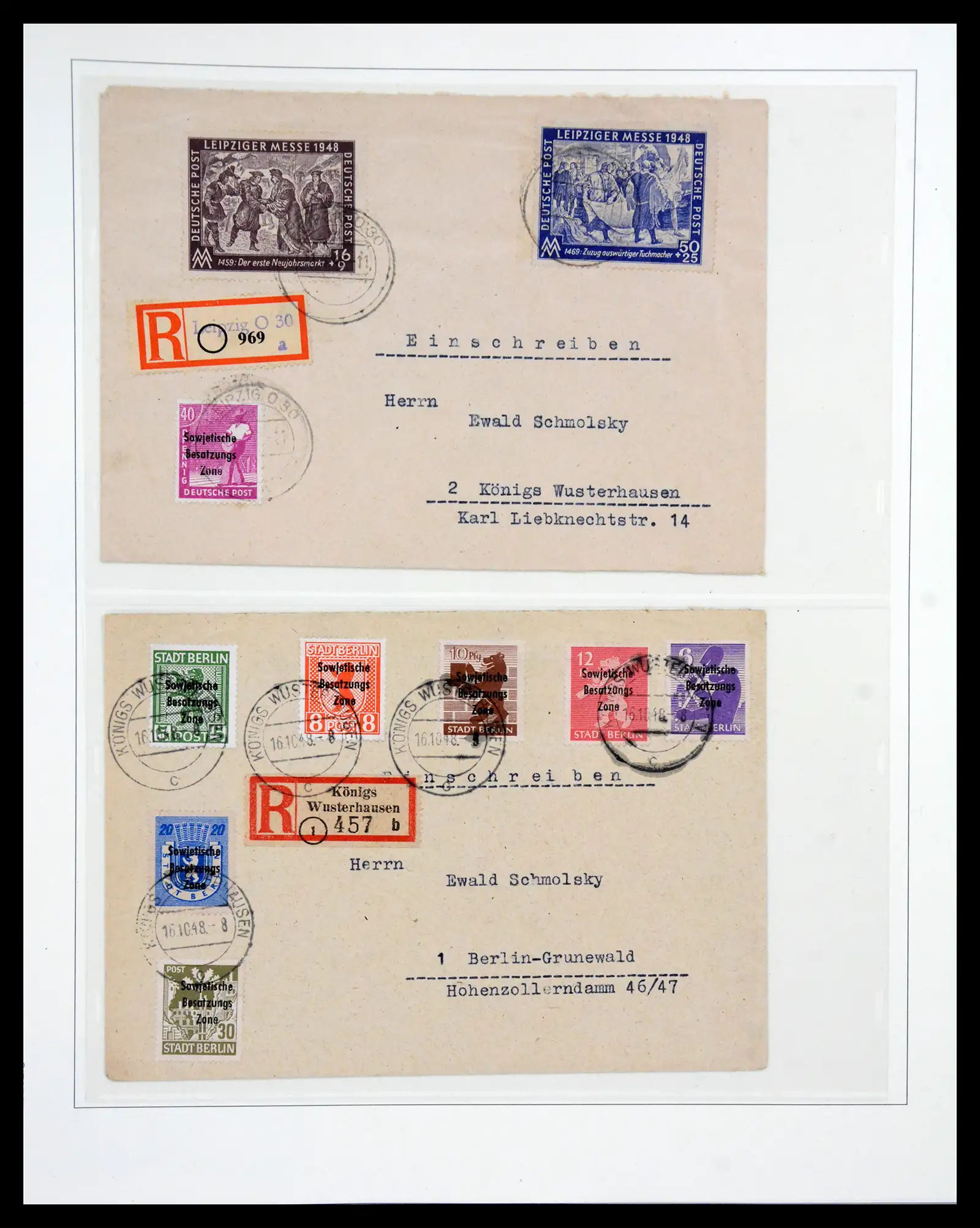 41224 0020 - Postzegelverzameling 41224 Duitsland sovjet zone covers 1945-1949.