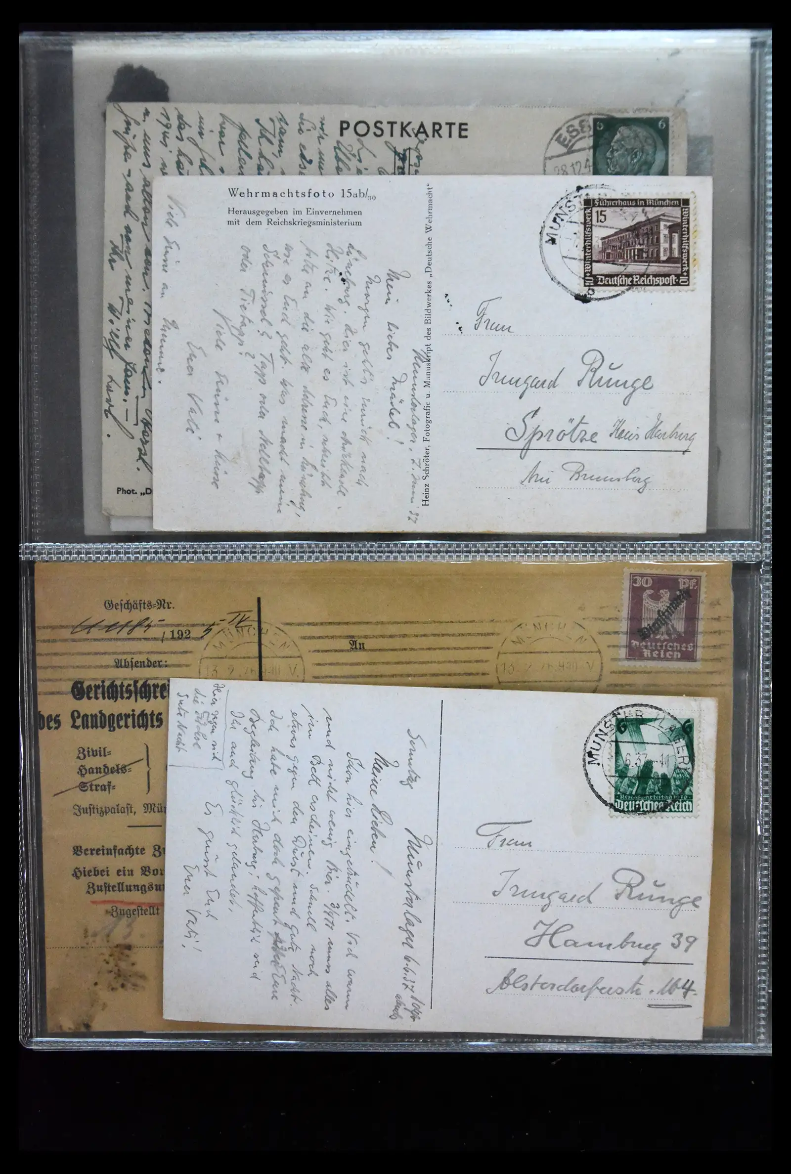 41226 0008 - Postzegelverzameling 41226 Duitse Reich brieven 1930-1945.