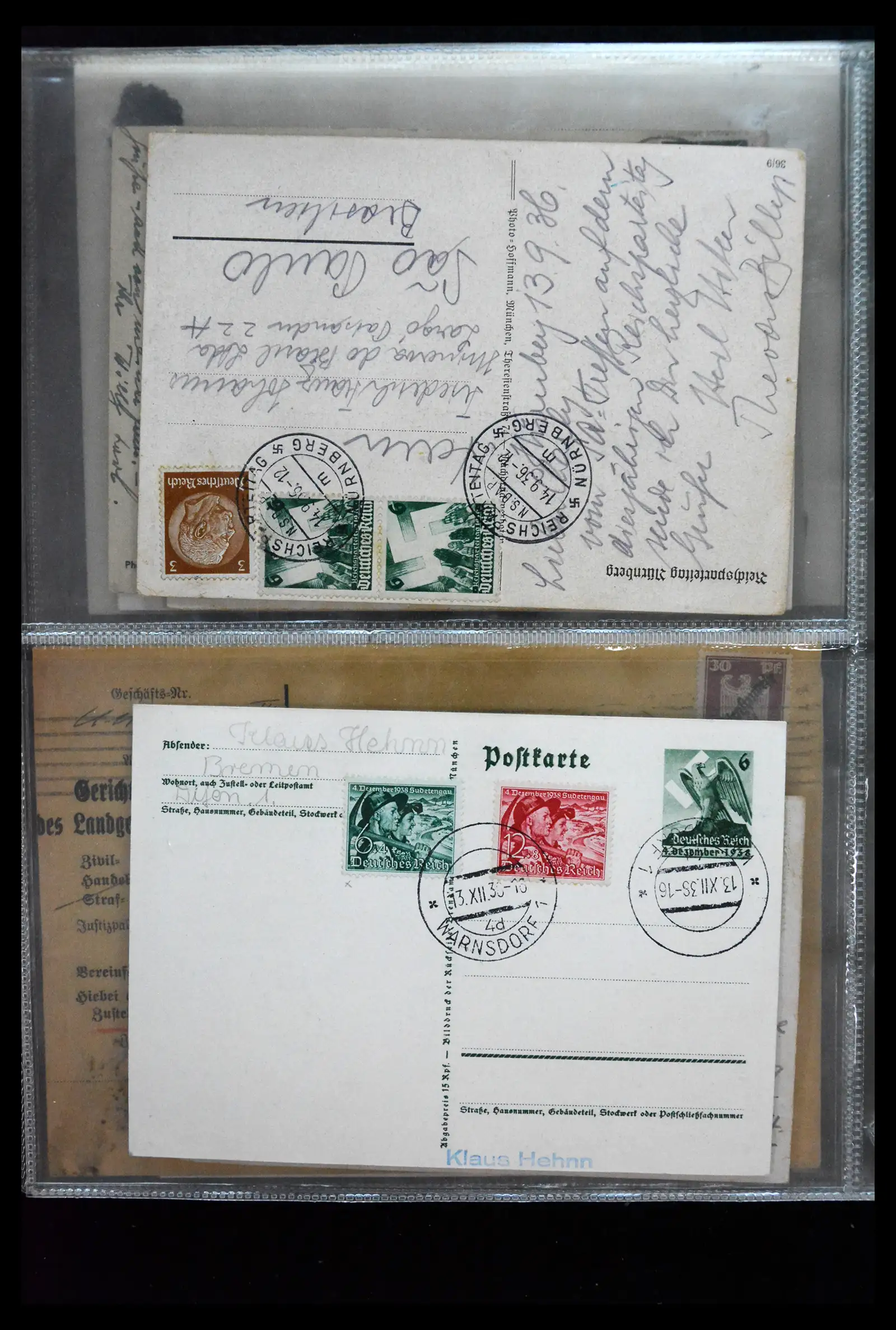 41226 0010 - Postzegelverzameling 41226 Duitse Reich brieven 1930-1945.
