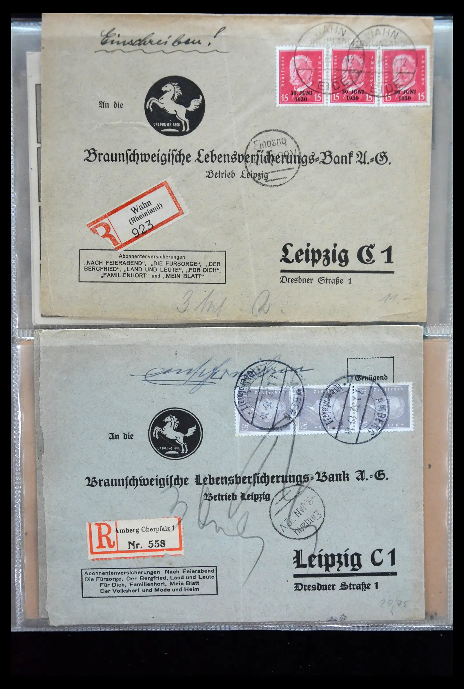 41226 0023 - Postzegelverzameling 41226 Duitse Reich brieven 1930-1945.