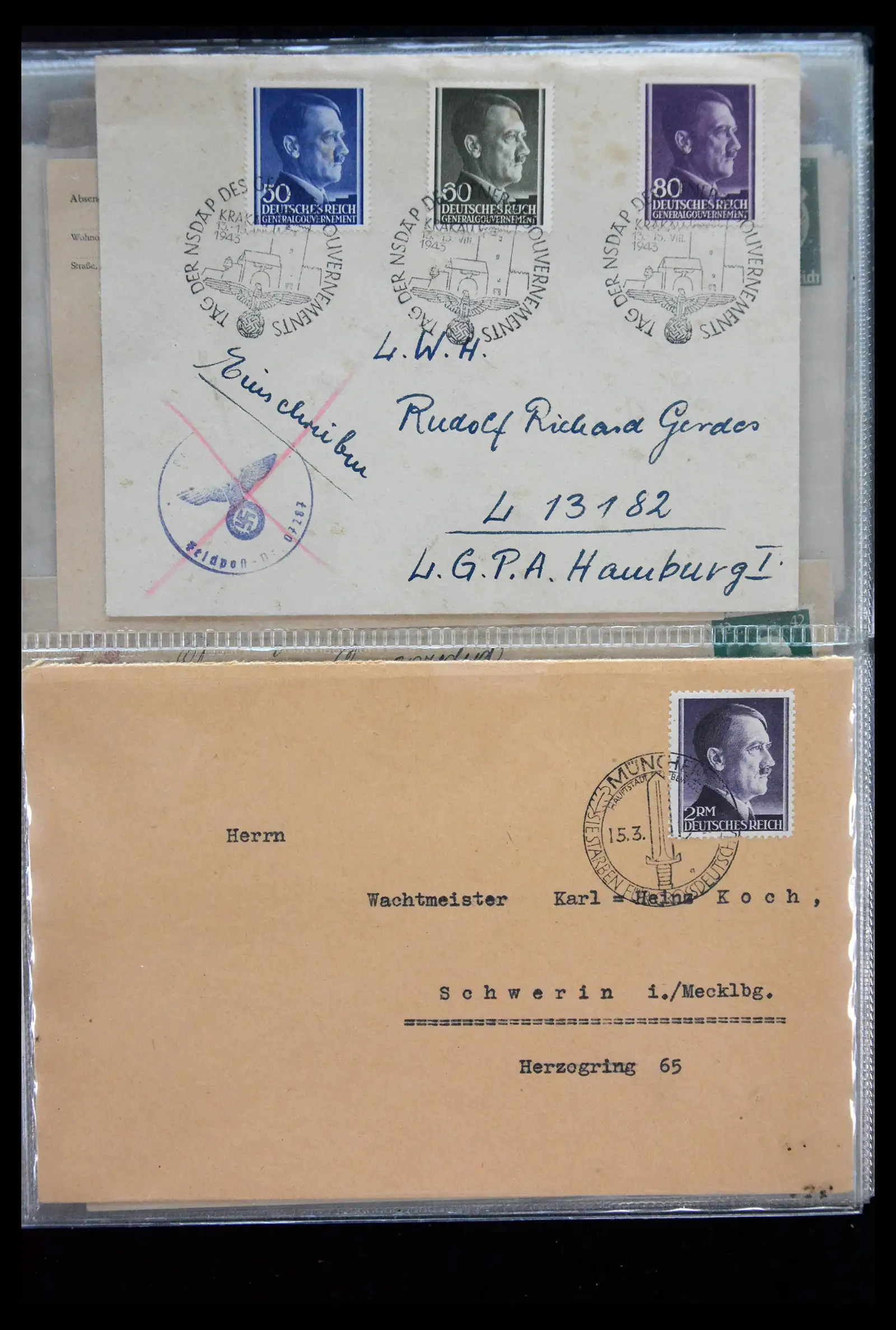 41226 0027 - Postzegelverzameling 41226 Duitse Reich brieven 1930-1945.