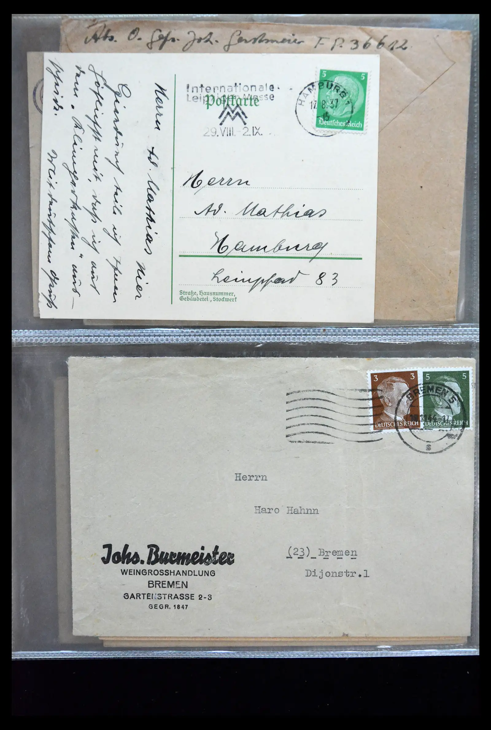 41226 0045 - Postzegelverzameling 41226 Duitse Reich brieven 1930-1945.