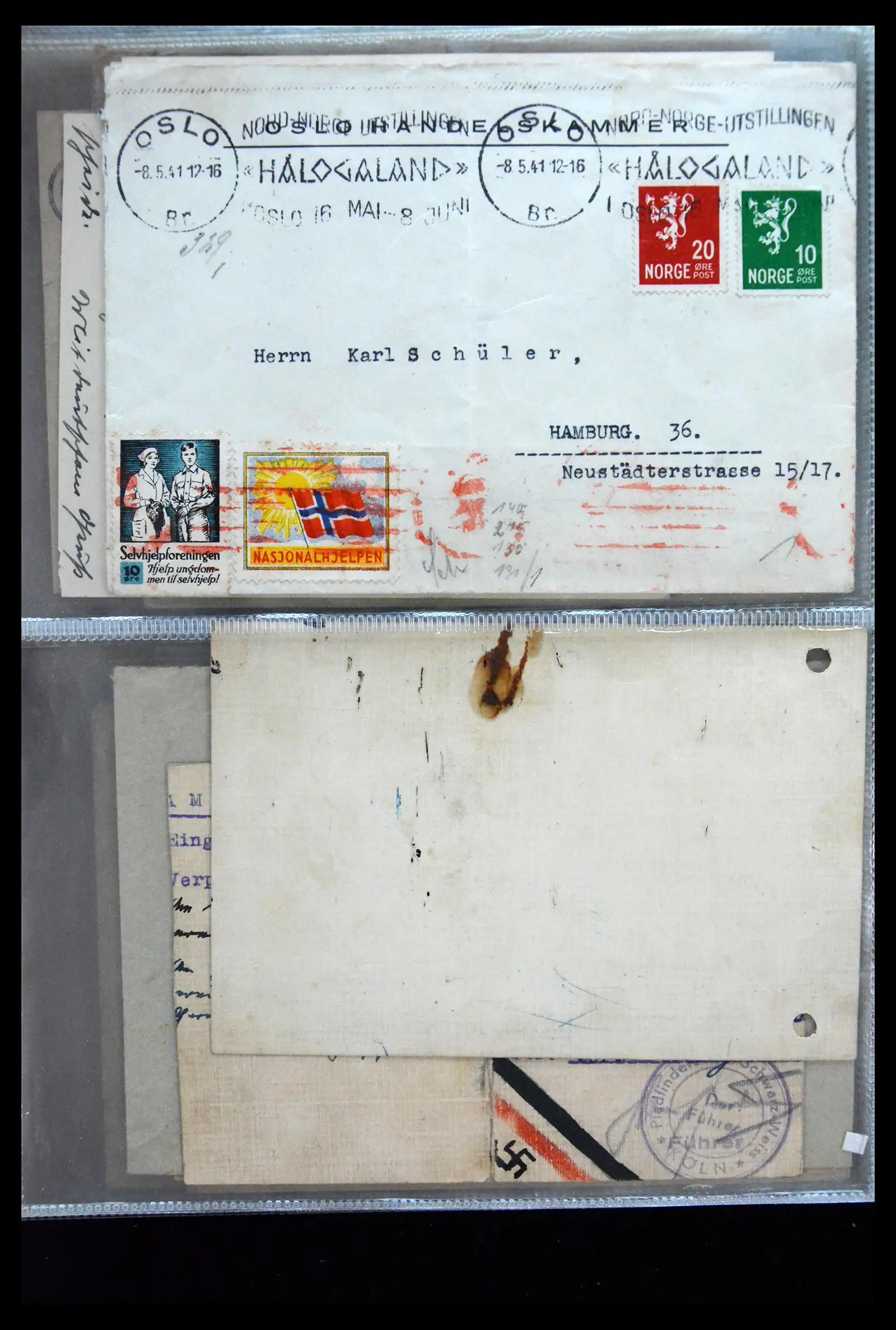 41226 0047 - Postzegelverzameling 41226 Duitse Reich brieven 1930-1945.