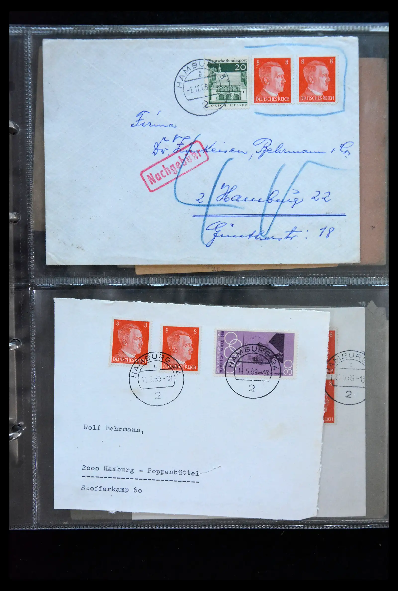 41226 0058 - Postzegelverzameling 41226 Duitse Reich brieven 1930-1945.