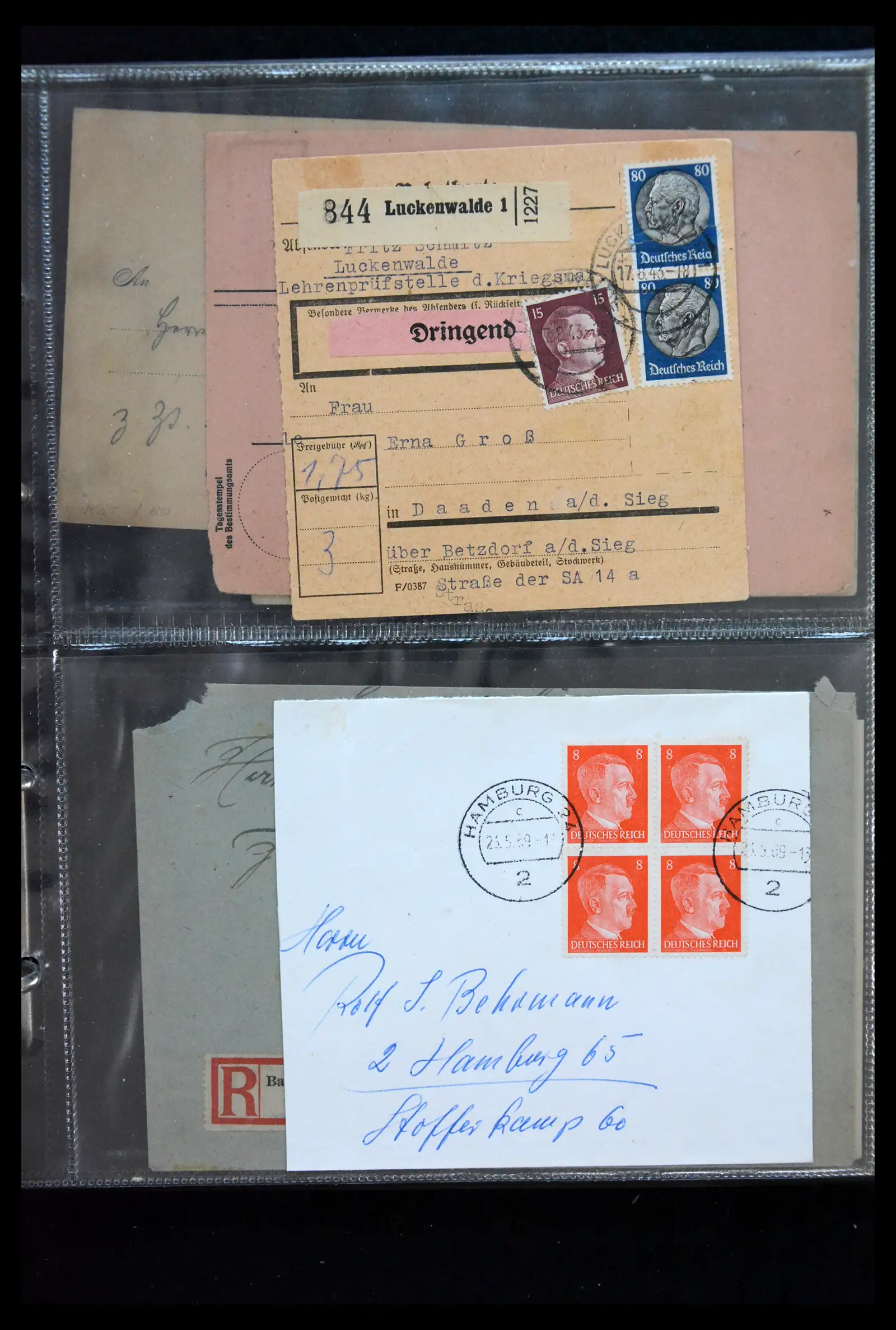 41226 0059 - Postzegelverzameling 41226 Duitse Reich brieven 1930-1945.