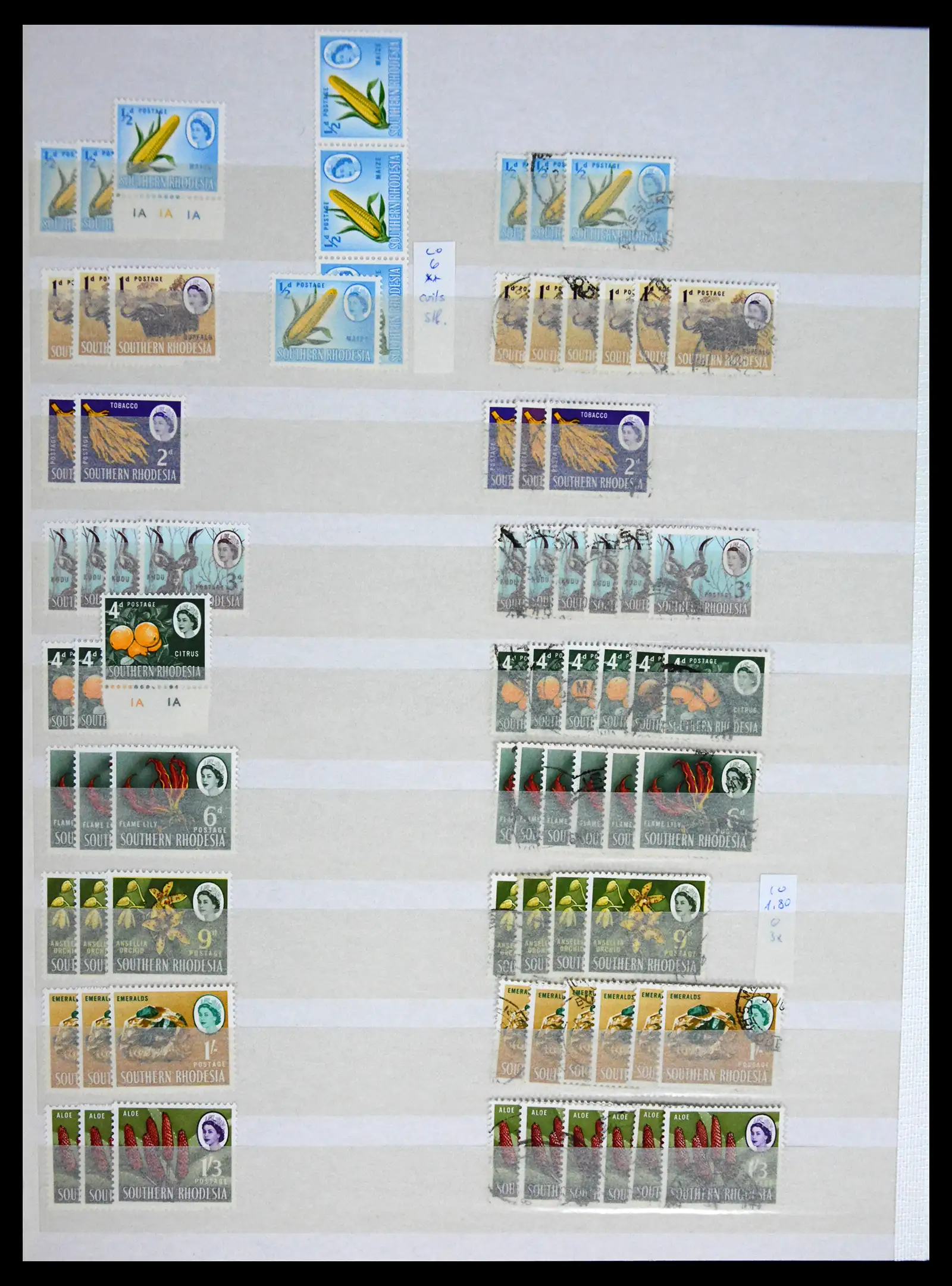 41245 0032 - Postzegelverzameling 41245 Rhodesië 1892-1978.