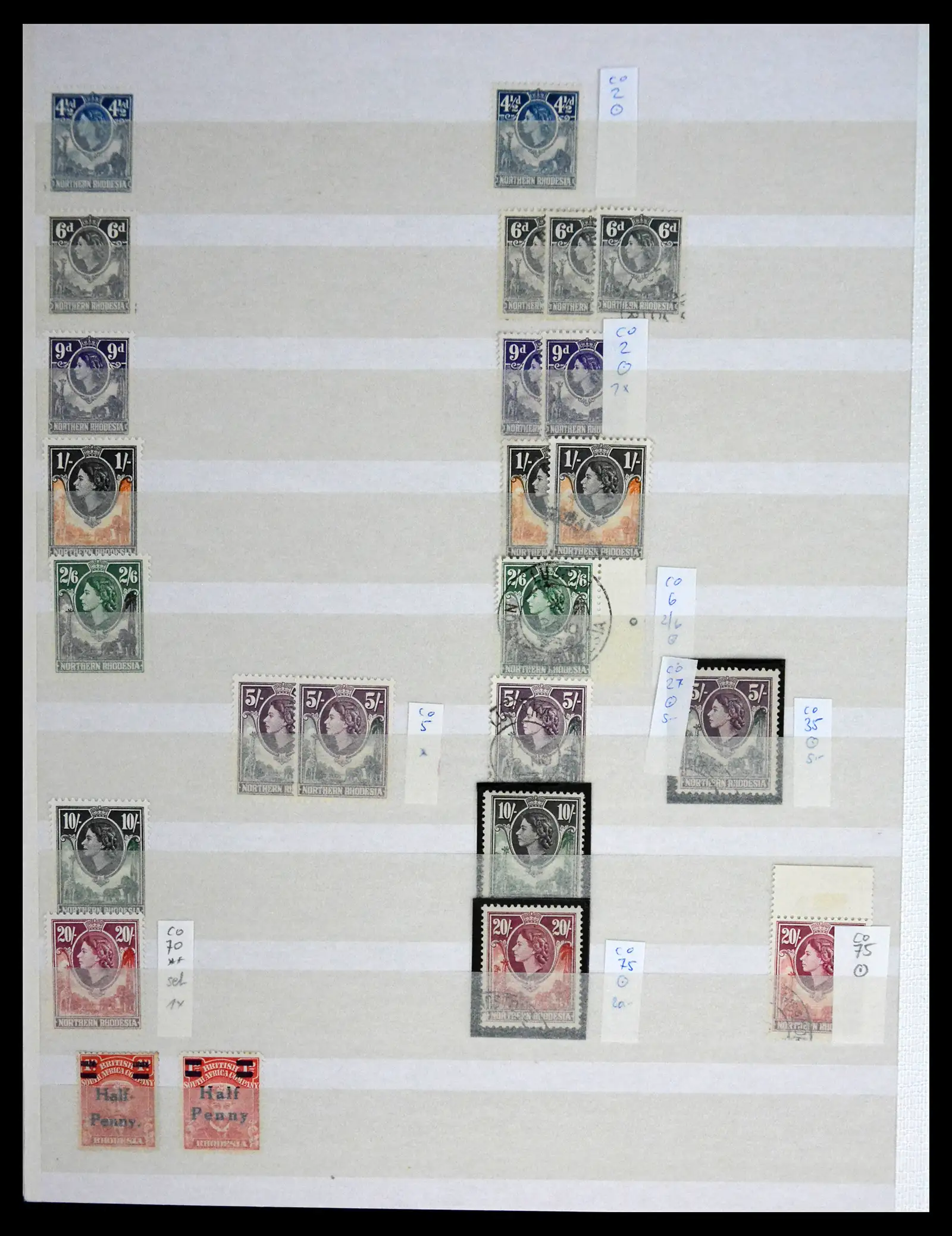 41245 0048 - Postzegelverzameling 41245 Rhodesië 1892-1978.