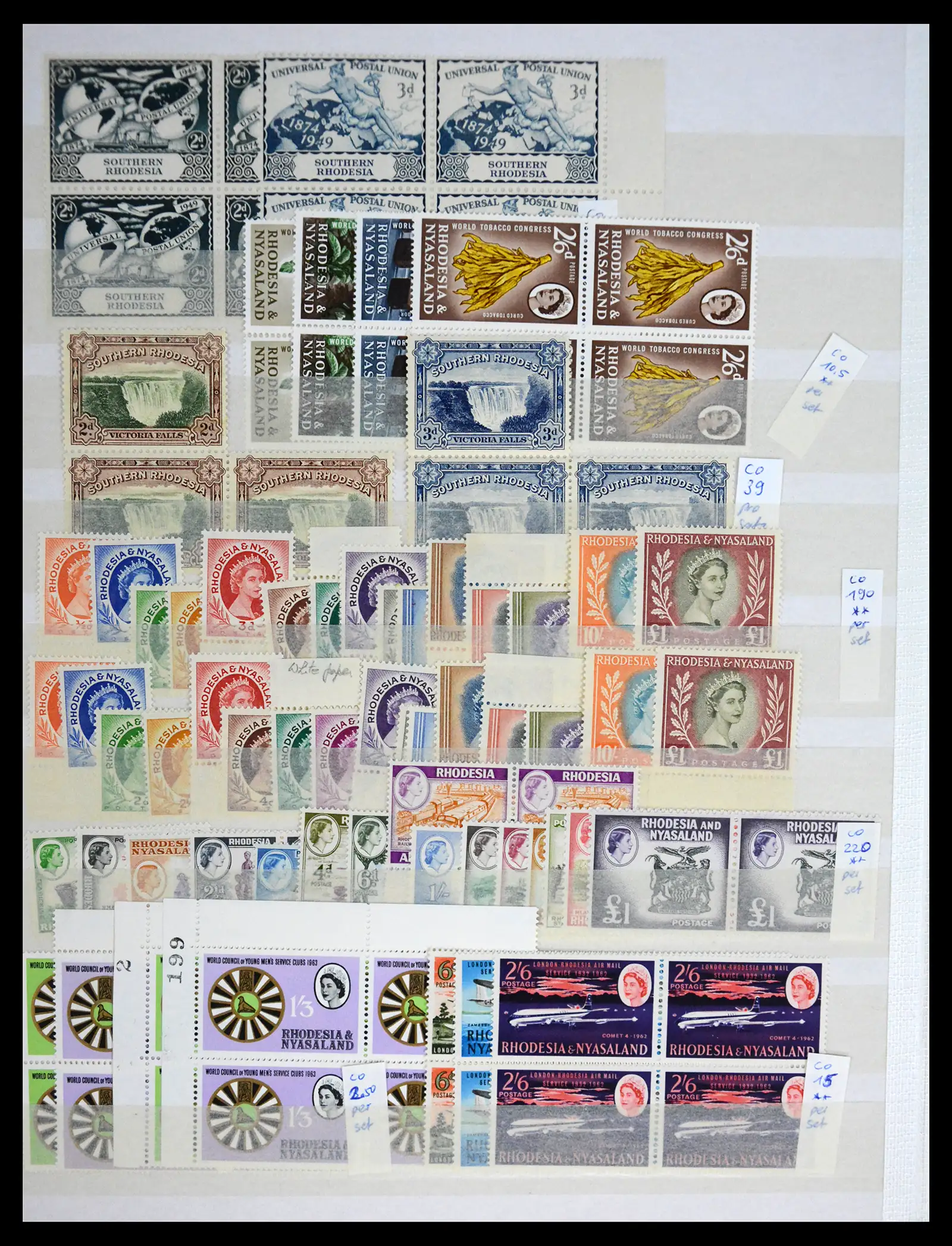 41245 0050 - Postzegelverzameling 41245 Rhodesië 1892-1978.
