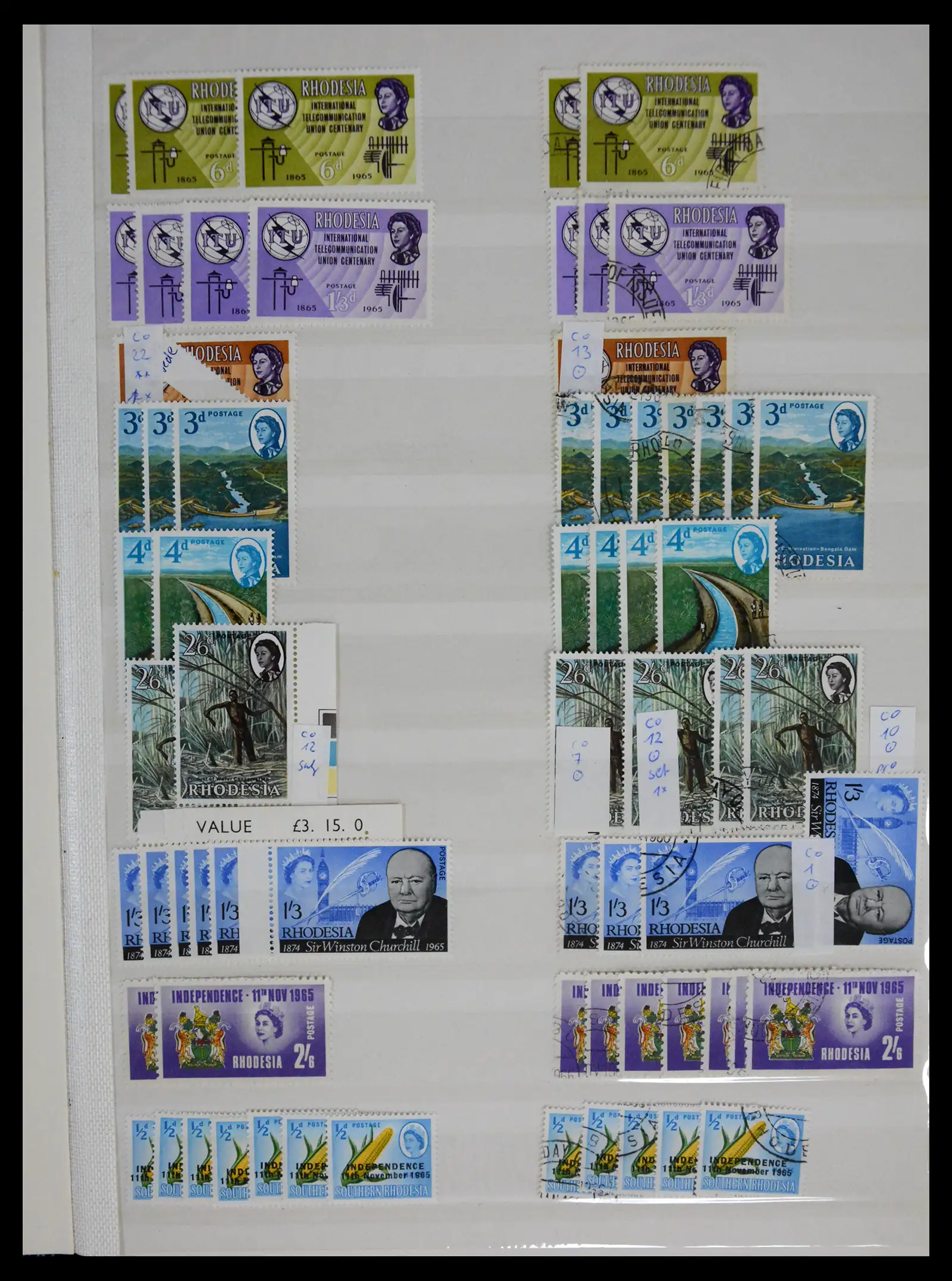 41245 0090 - Postzegelverzameling 41245 Rhodesië 1892-1978.