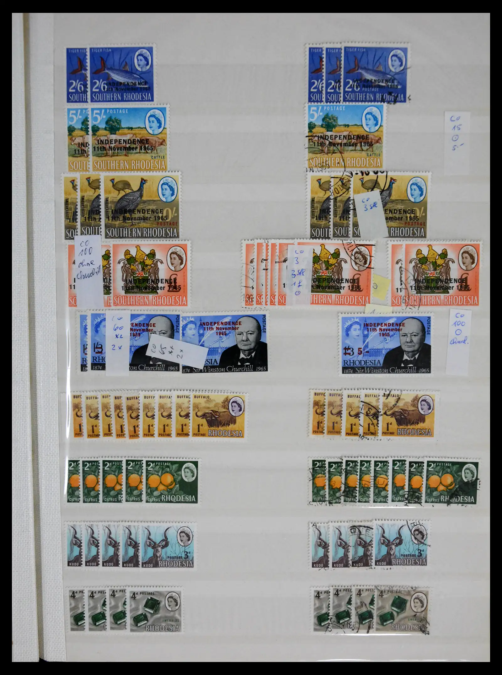 41245 0092 - Postzegelverzameling 41245 Rhodesië 1892-1978.