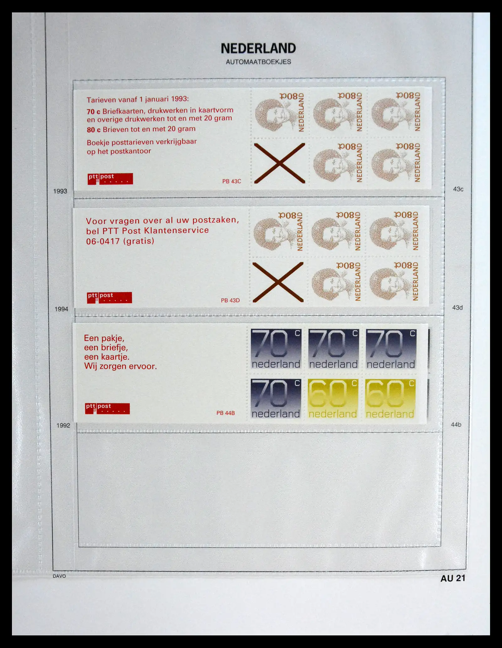 41249 0021 - Stamp collection 41249 Netherlands stampbooklets complete 1964-2002.