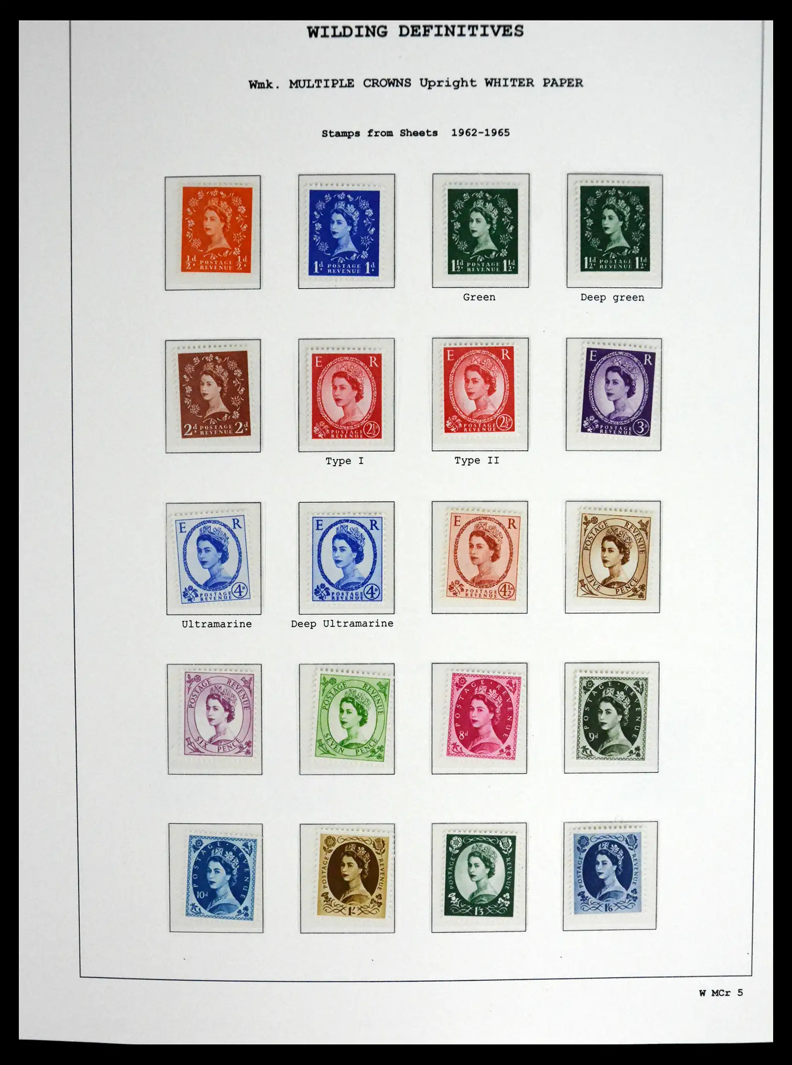 41250 0058 - Stamp collection 41250 Great Britain Wildings supercollection 1952-1968.