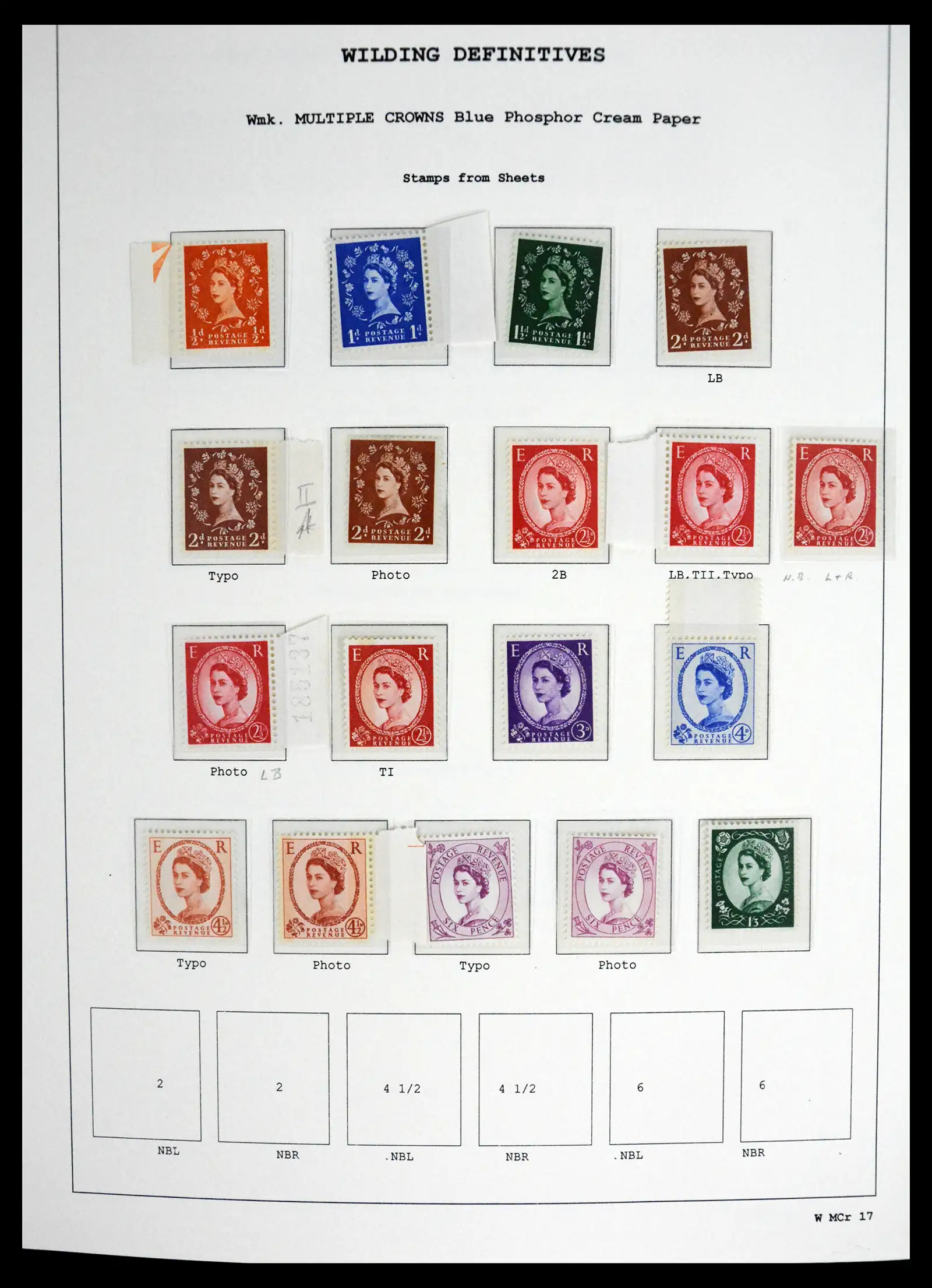 41250 0093 - Stamp collection 41250 Great Britain Wildings supercollection 1952-1968.