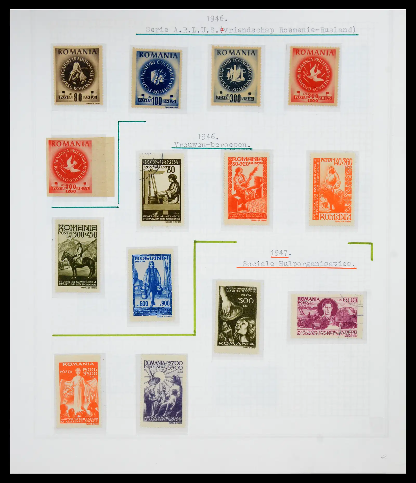 41252 0094 - Postzegelverzameling 41252 Roemenie 1862-1986.