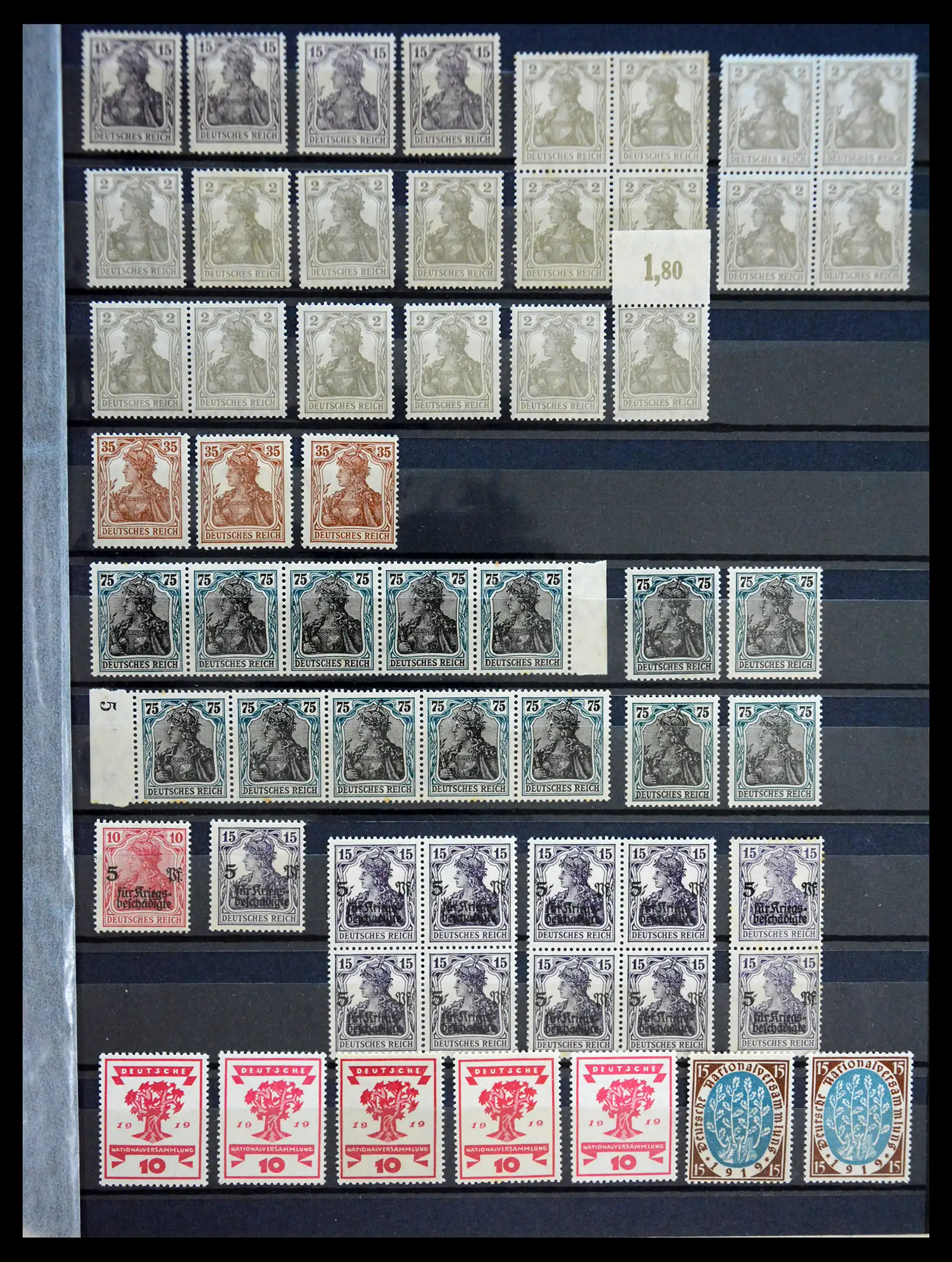 41253 0003 - Stamp collection 41253 Germany Reich mint never hinged 1889-1944.