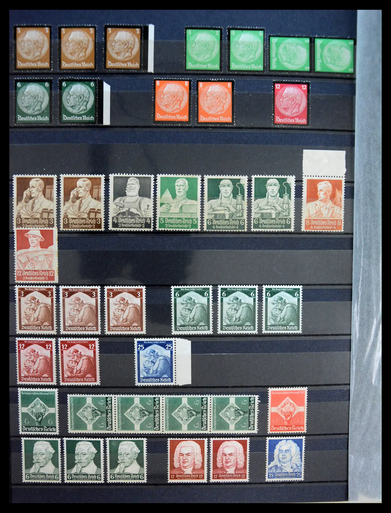 41253 0016 - Stamp collection 41253 Germany Reich mint never hinged 1889-1944.