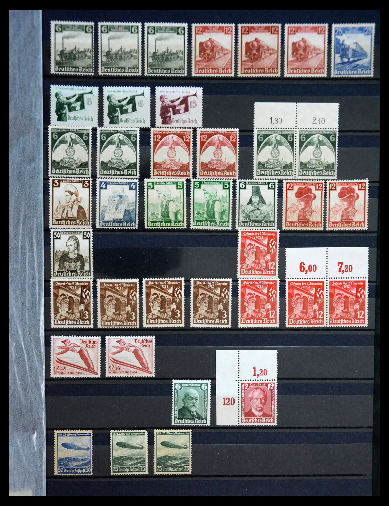 41253 0017 - Stamp collection 41253 Germany Reich mint never hinged 1889-1944.
