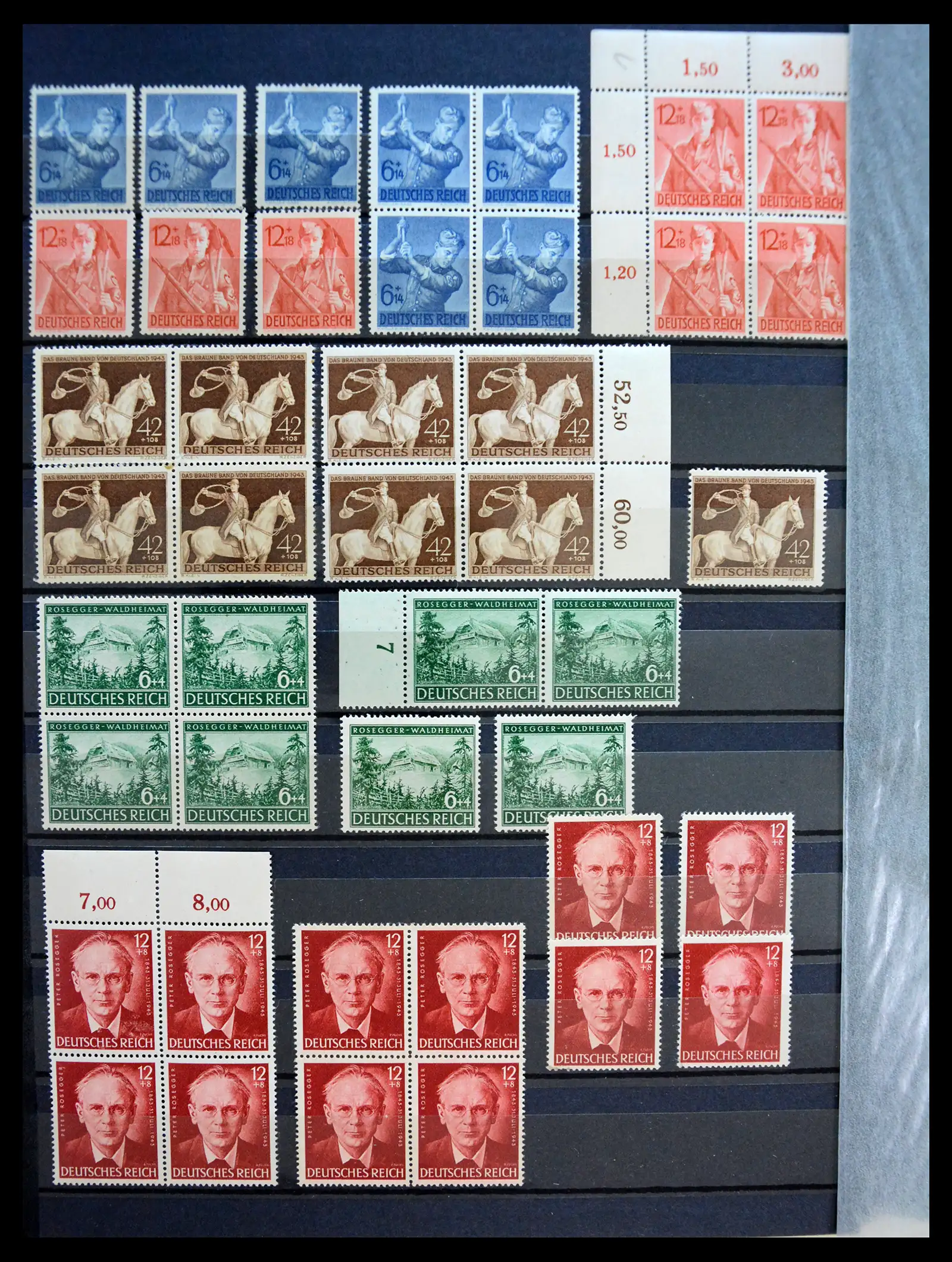 41253 0034 - Stamp collection 41253 Germany Reich mint never hinged 1889-1944.