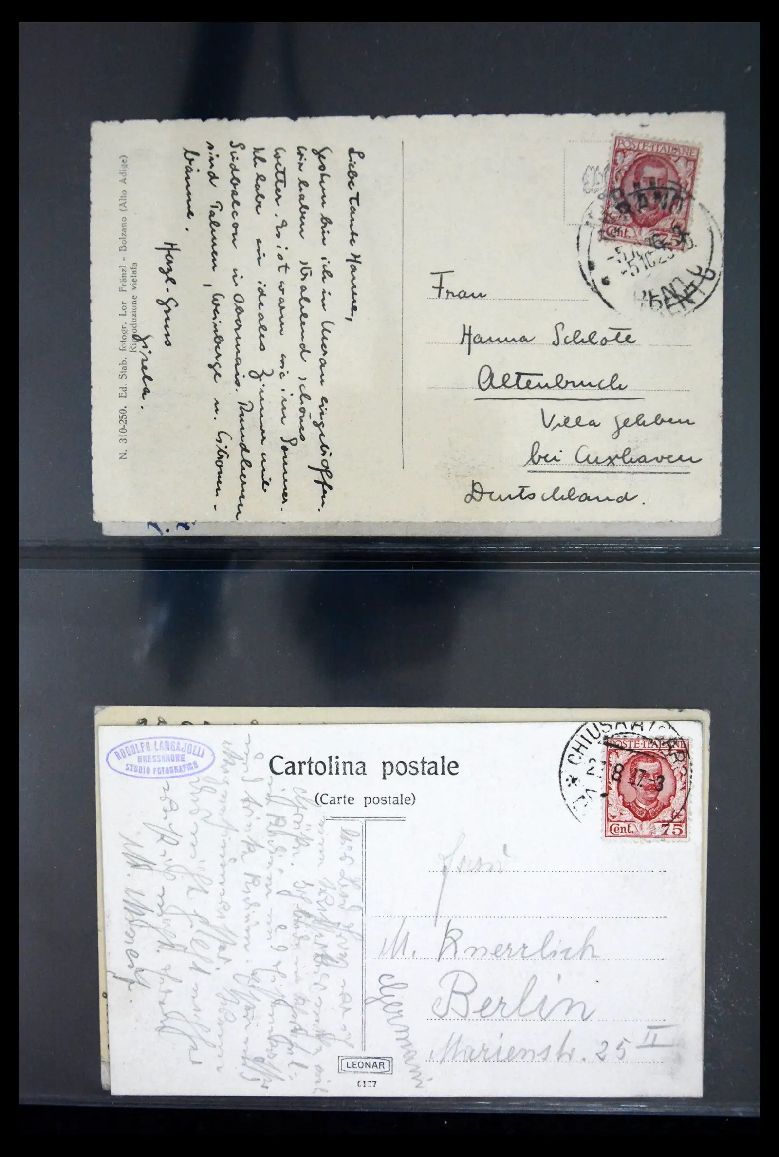 41256 0045 - Stamp collection 41256 Italy postcard collection 1900-1945.