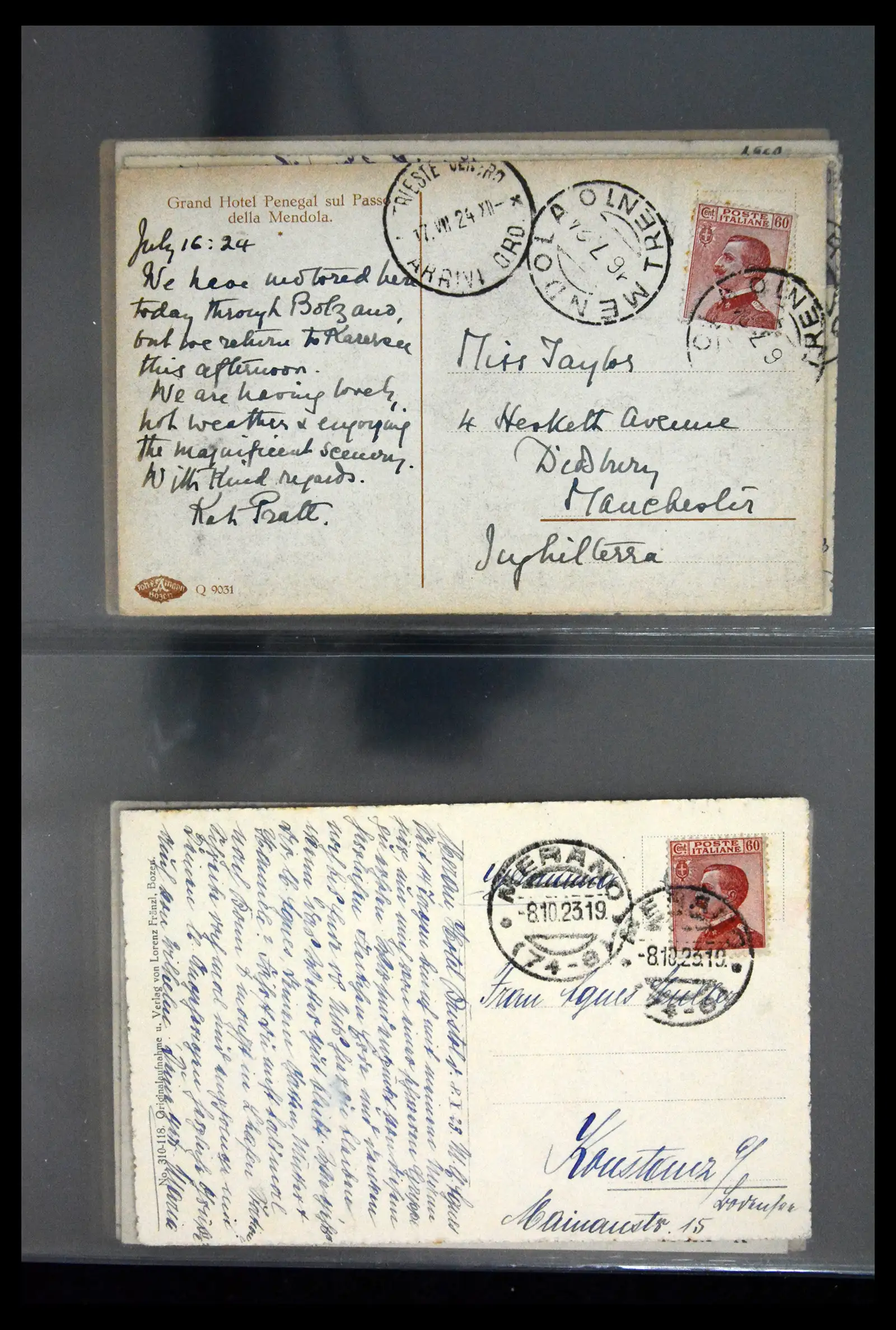 41256 0054 - Stamp collection 41256 Italy postcard collection 1900-1945.