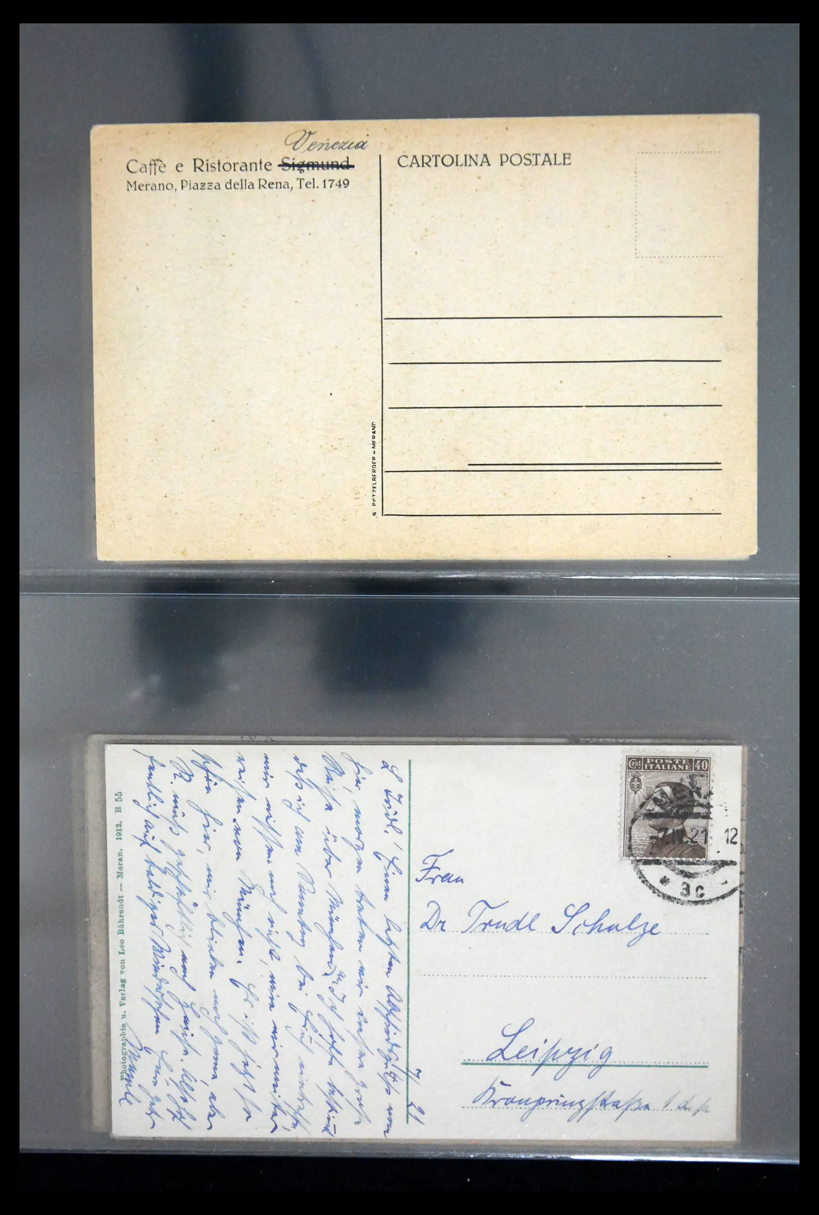 41256 0057 - Stamp collection 41256 Italy postcard collection 1900-1945.