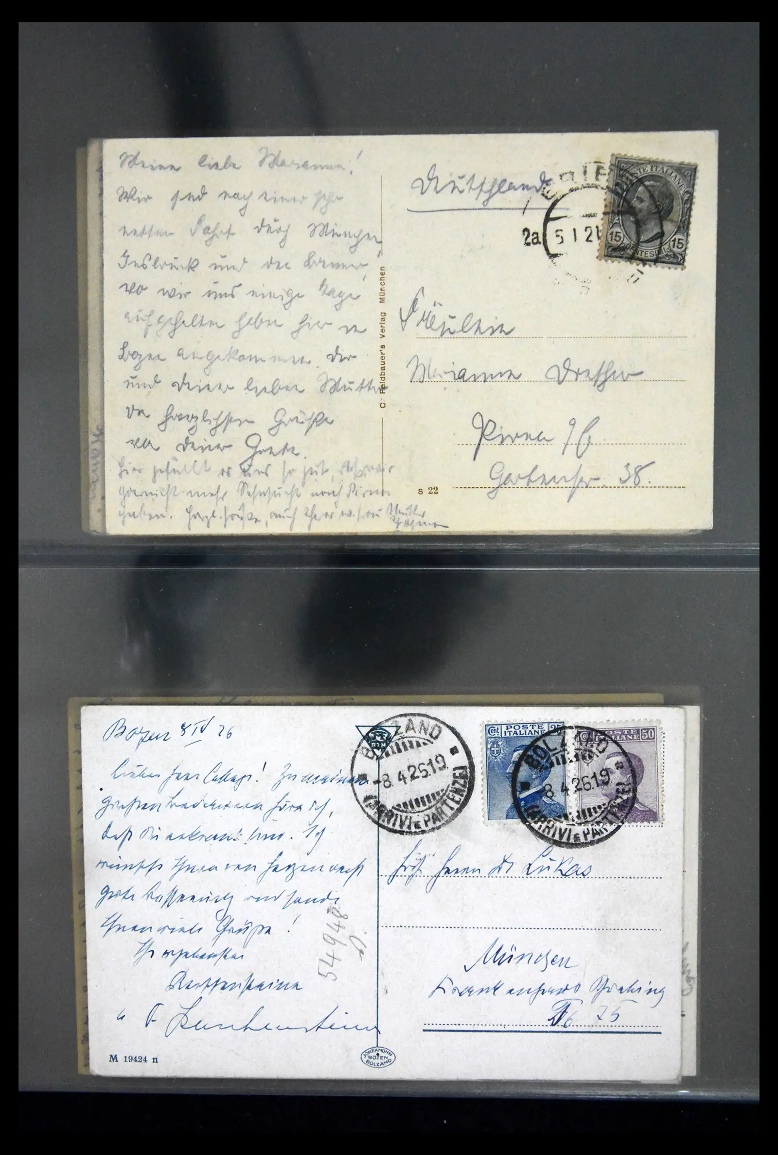 41256 0061 - Stamp collection 41256 Italy postcard collection 1900-1945.