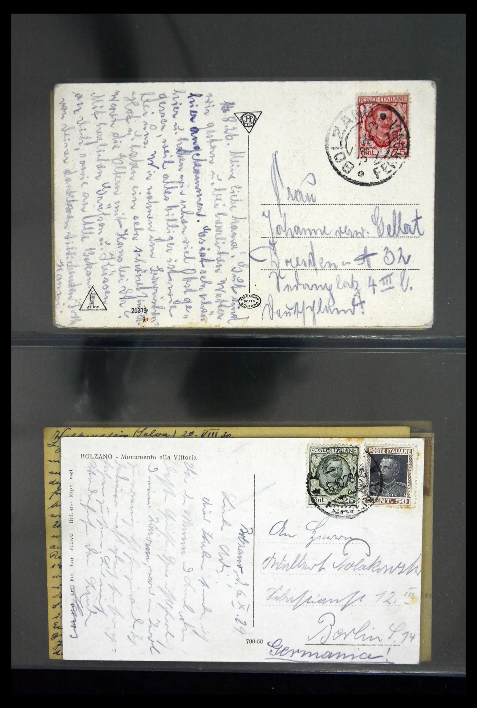 41256 0063 - Stamp collection 41256 Italy postcard collection 1900-1945.