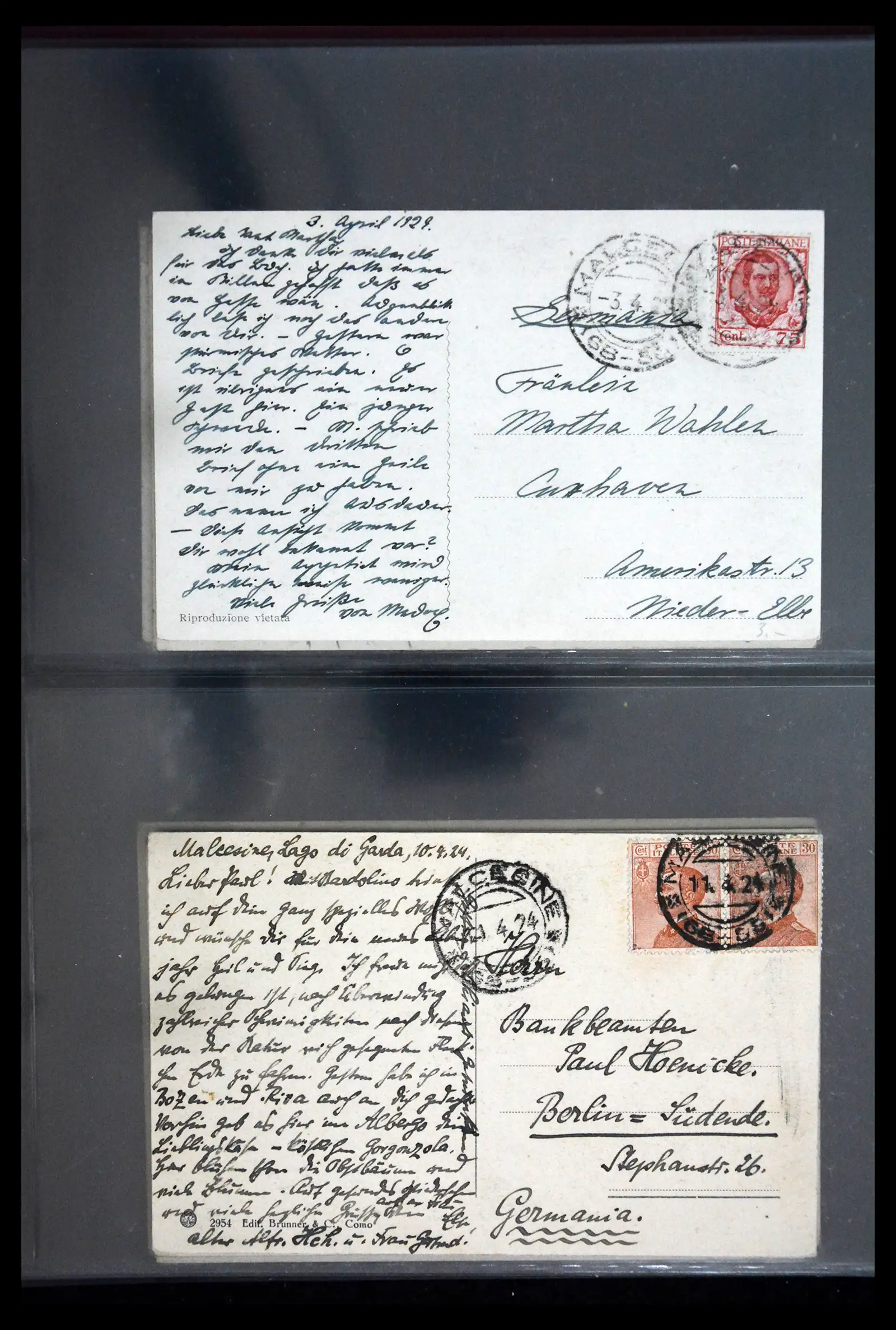 41256 0086 - Stamp collection 41256 Italy postcard collection 1900-1945.