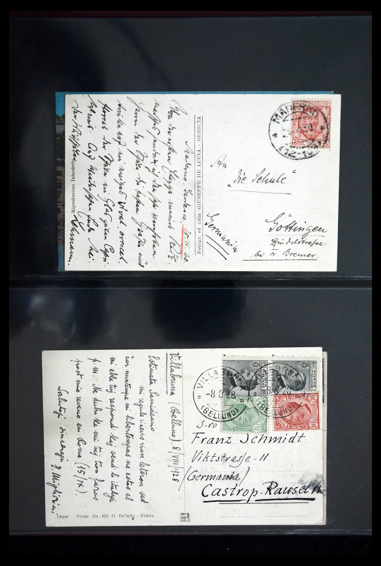 41256 0097 - Stamp collection 41256 Italy postcard collection 1900-1945.