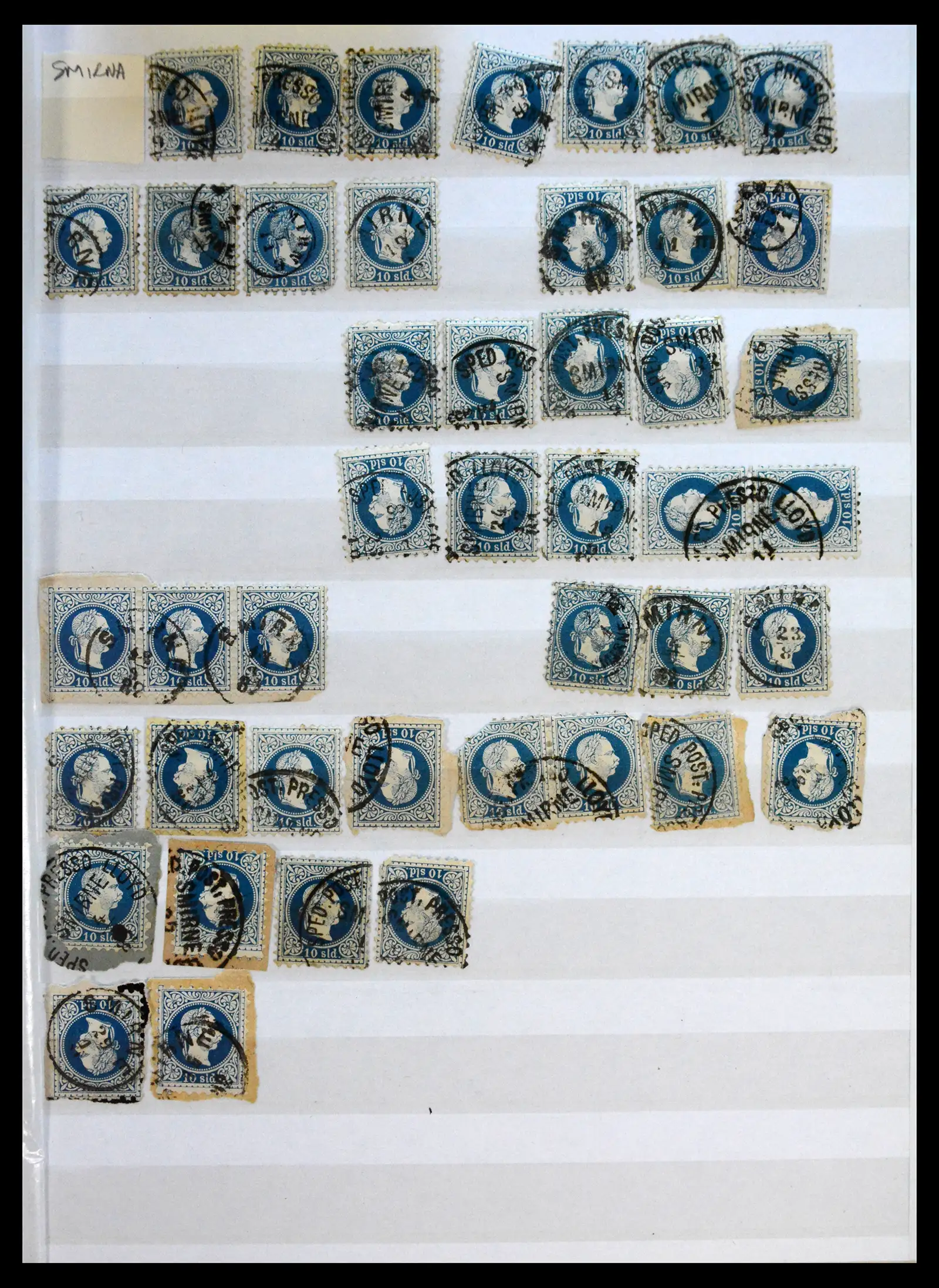 41261 0001 - Stamp collection 41261 Austrian postage in the Levant 1867-1883.