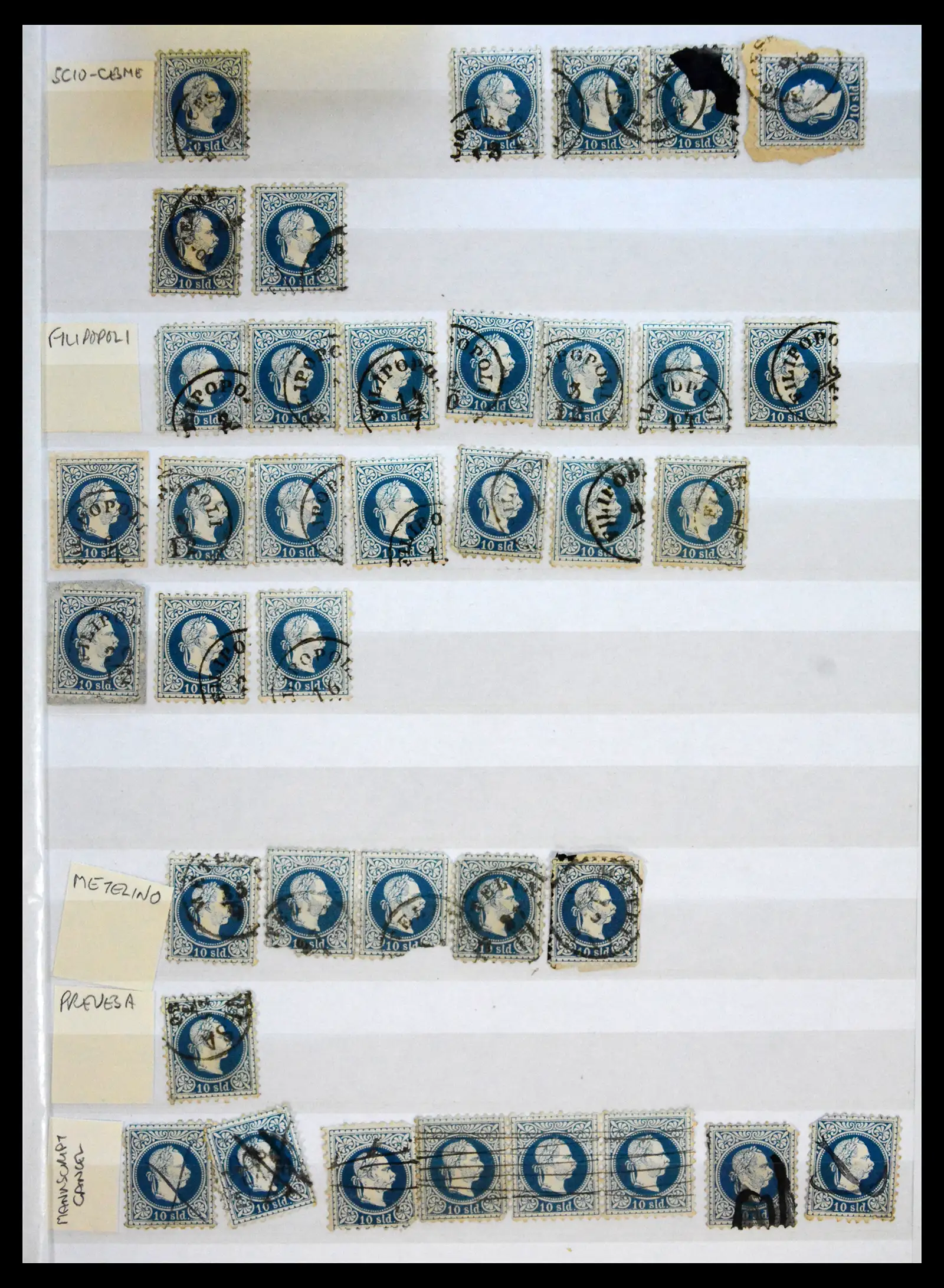 41261 0003 - Stamp collection 41261 Austrian postage in the Levant 1867-1883.