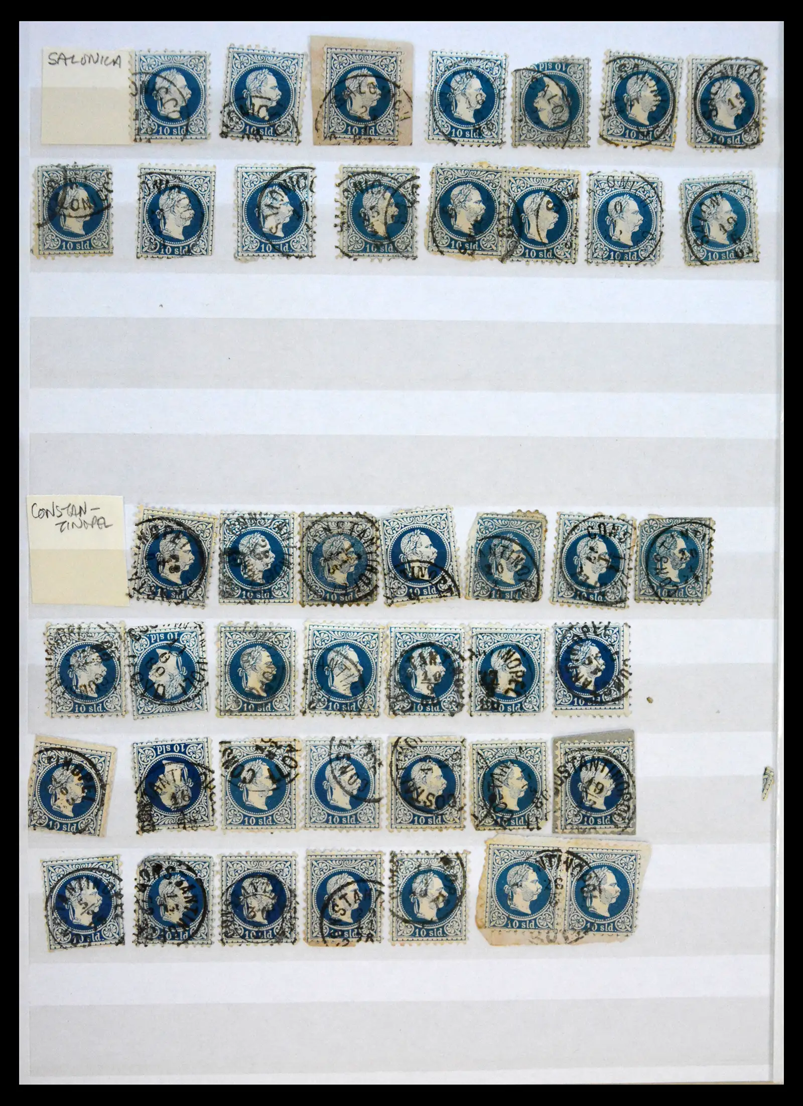 41261 0008 - Stamp collection 41261 Austrian postage in the Levant 1867-1883.