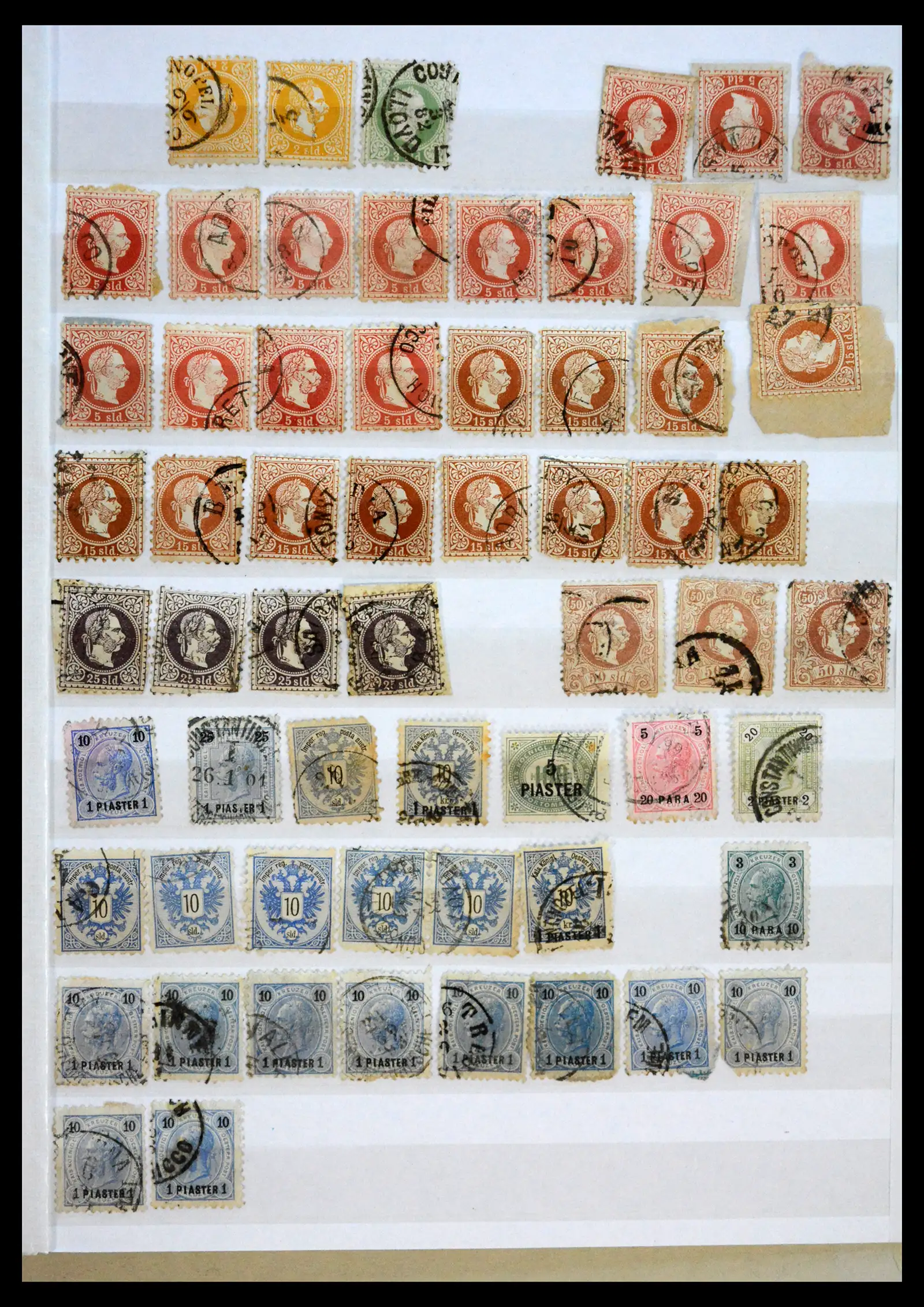 41261 0015 - Stamp collection 41261 Austrian postage in the Levant 1867-1883.
