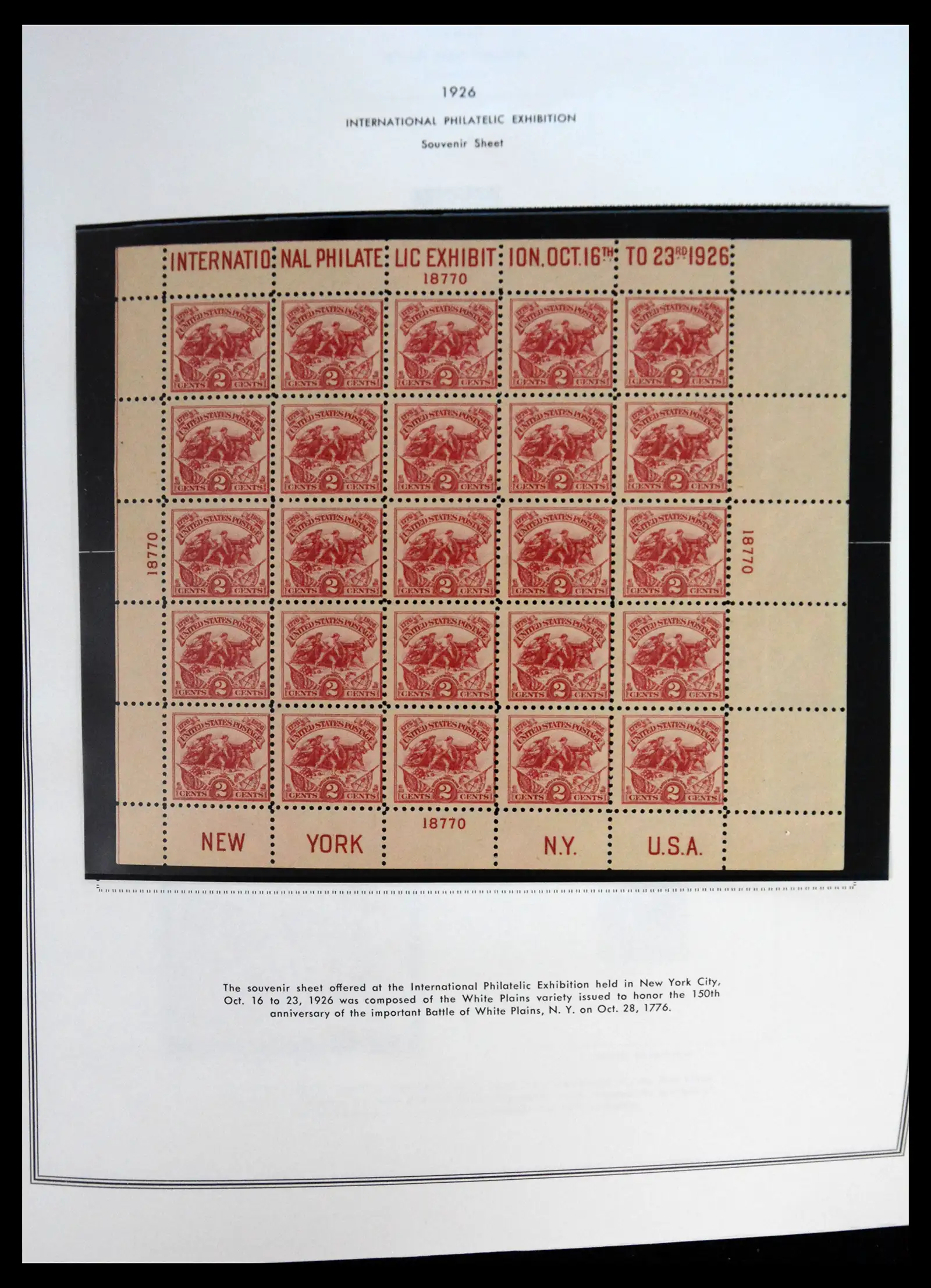 41267 0004 - Postzegelverzameling 41267 USA plate block collectie 1925-1985.