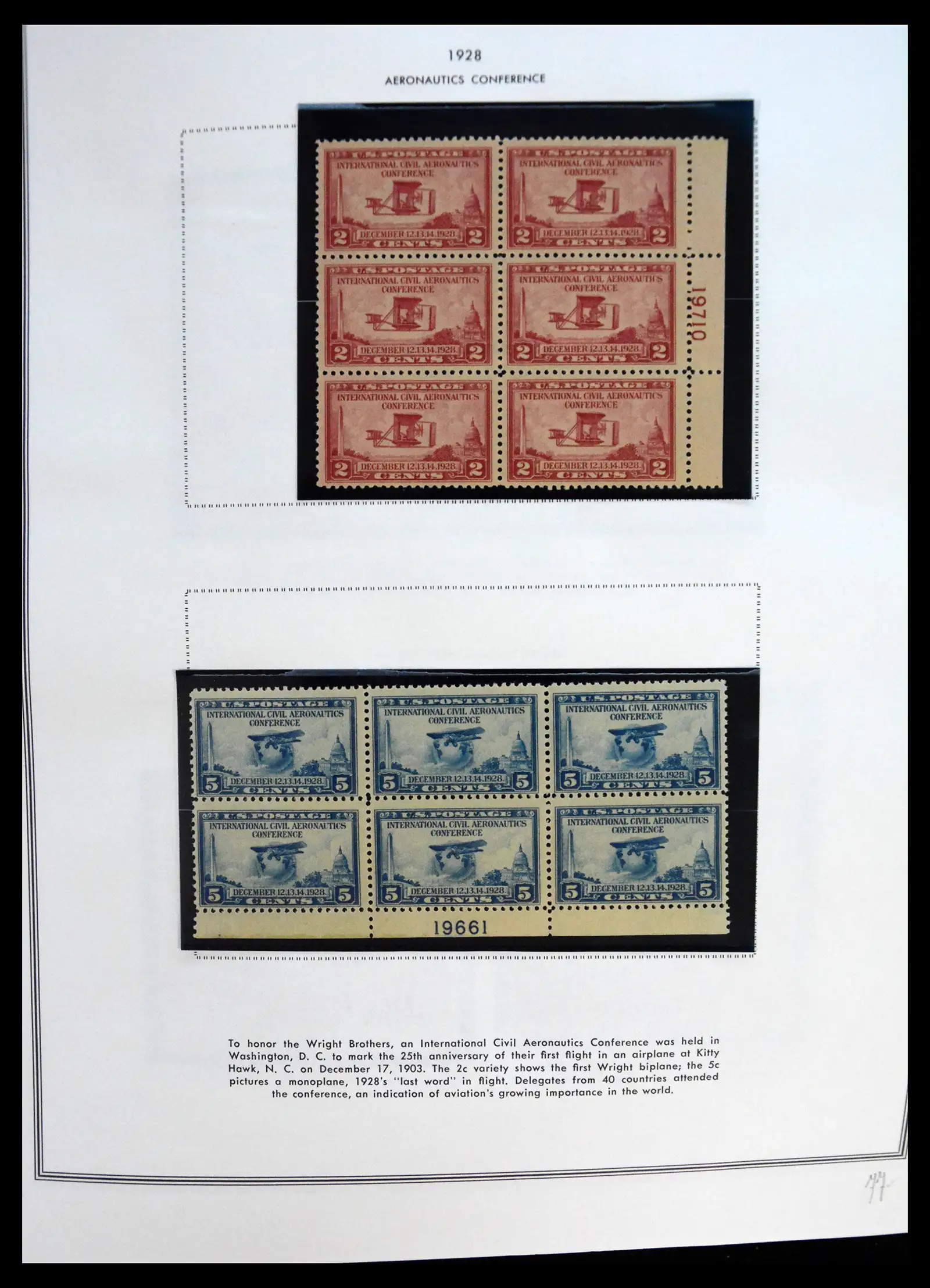 41267 0008 - Postzegelverzameling 41267 USA plate block collectie 1925-1985.