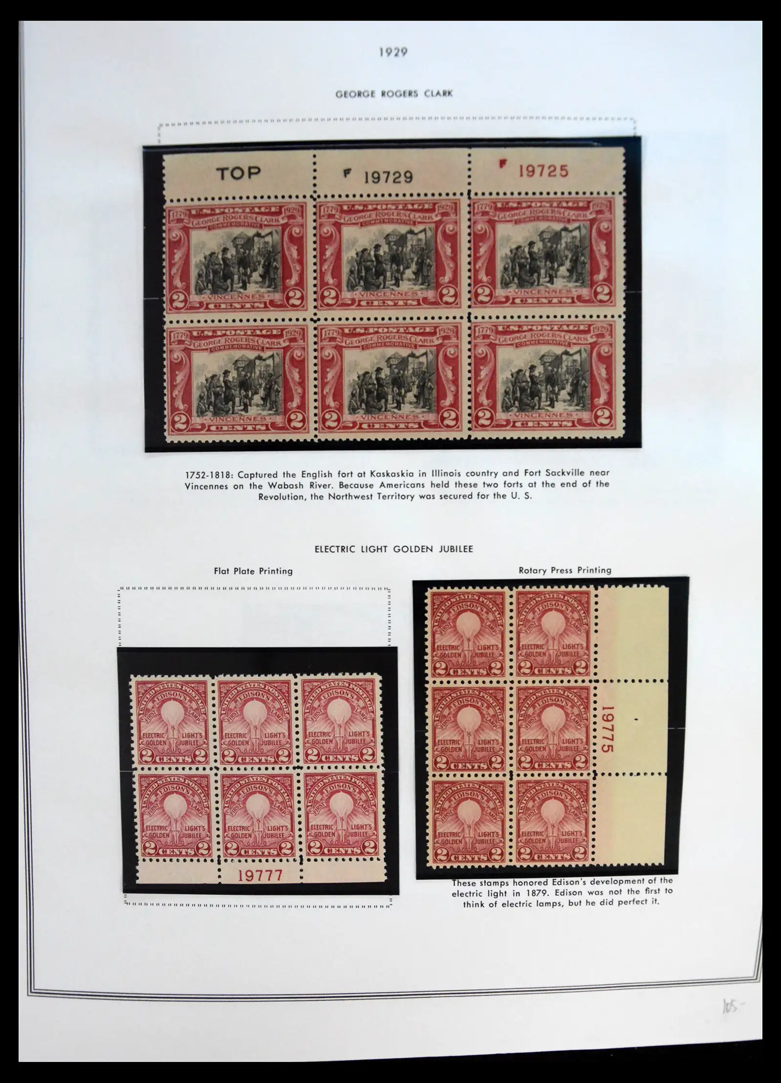 41267 0009 - Postzegelverzameling 41267 USA plate block collectie 1925-1985.