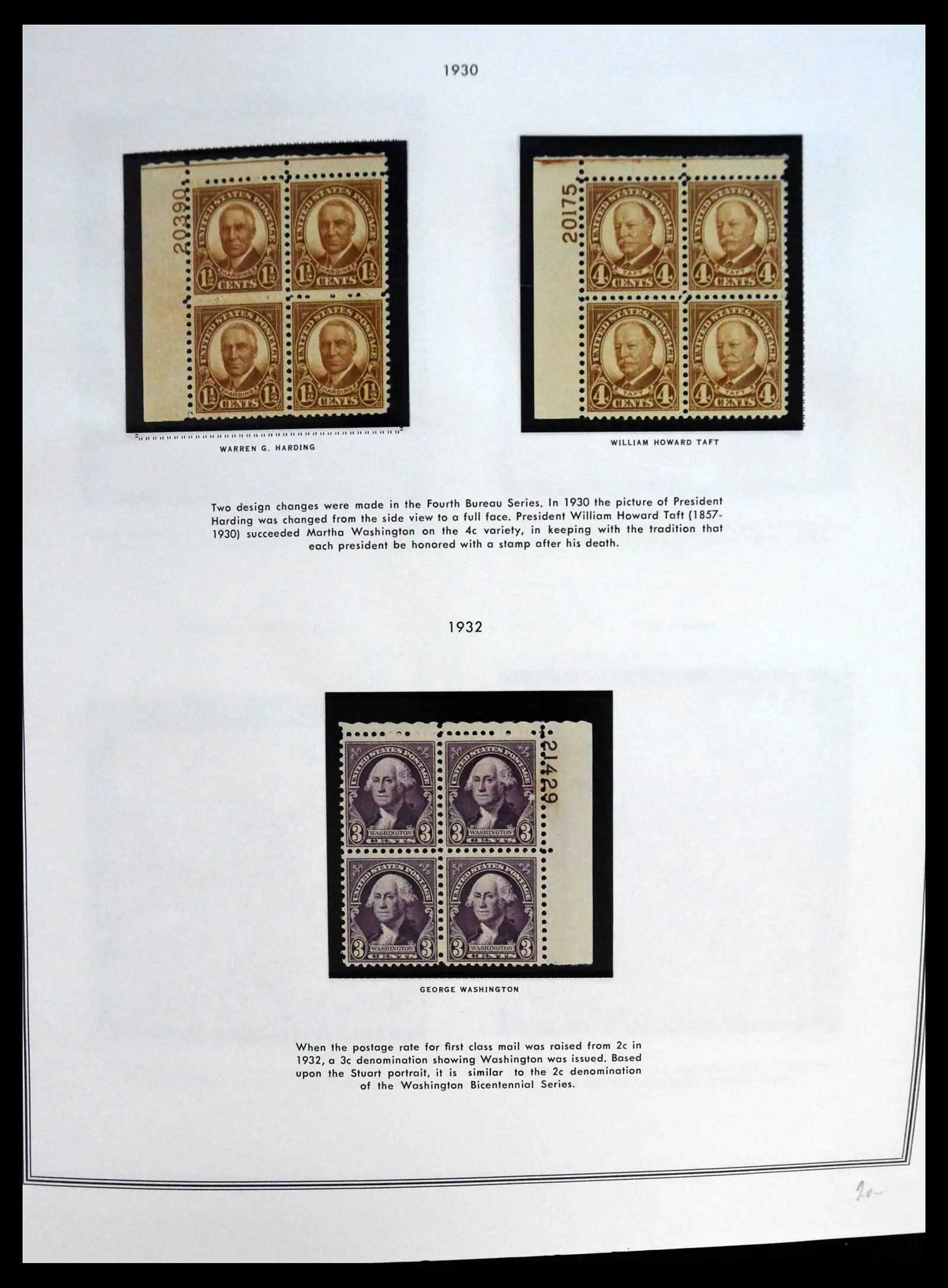 41267 0011 - Postzegelverzameling 41267 USA plate block collectie 1925-1985.