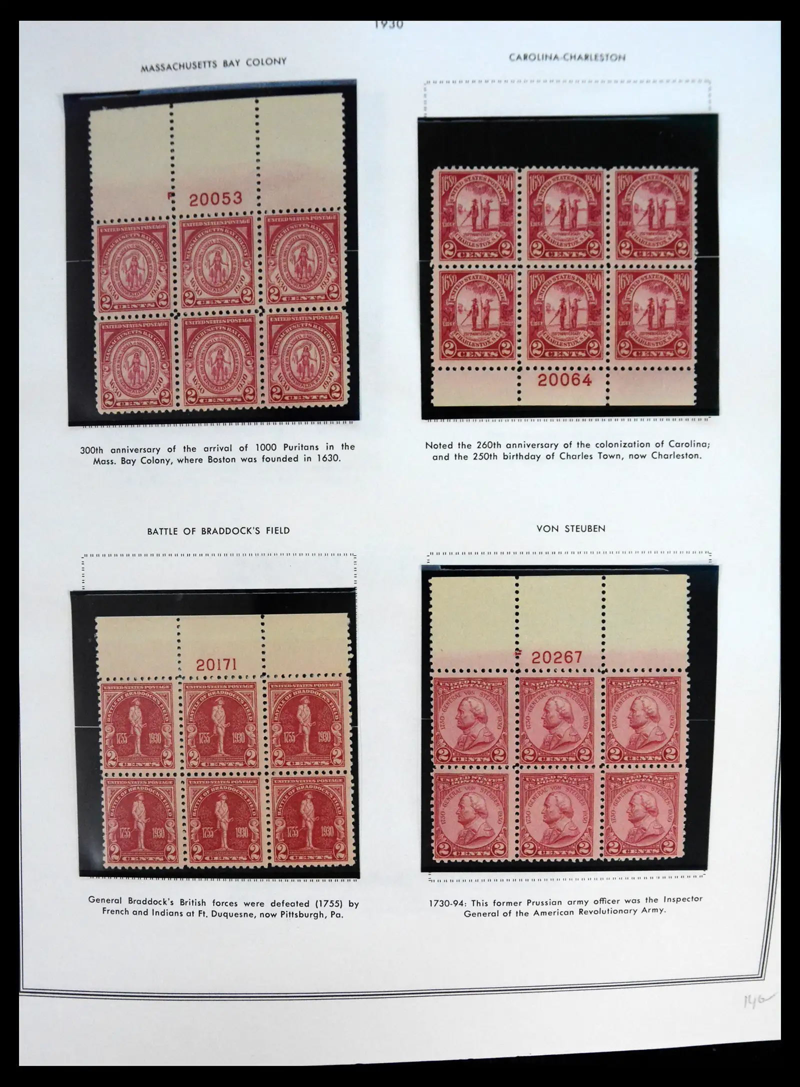 41267 0012 - Postzegelverzameling 41267 USA plate block collectie 1925-1985.