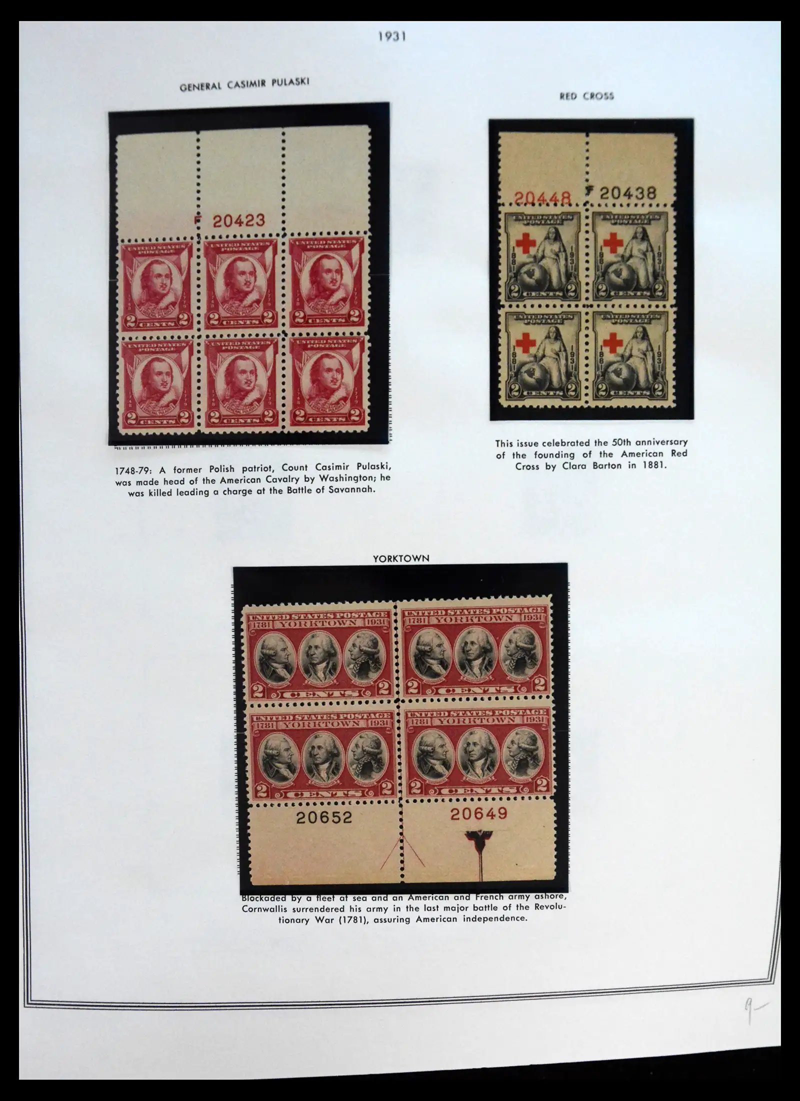 41267 0013 - Postzegelverzameling 41267 USA plate block collectie 1925-1985.