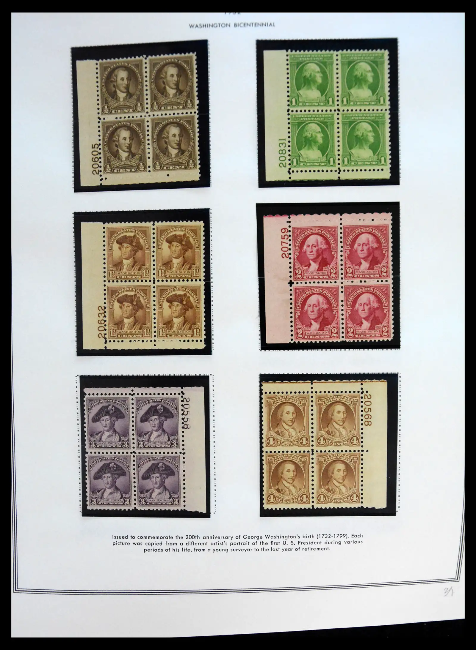 41267 0014 - Postzegelverzameling 41267 USA plate block collectie 1925-1985.
