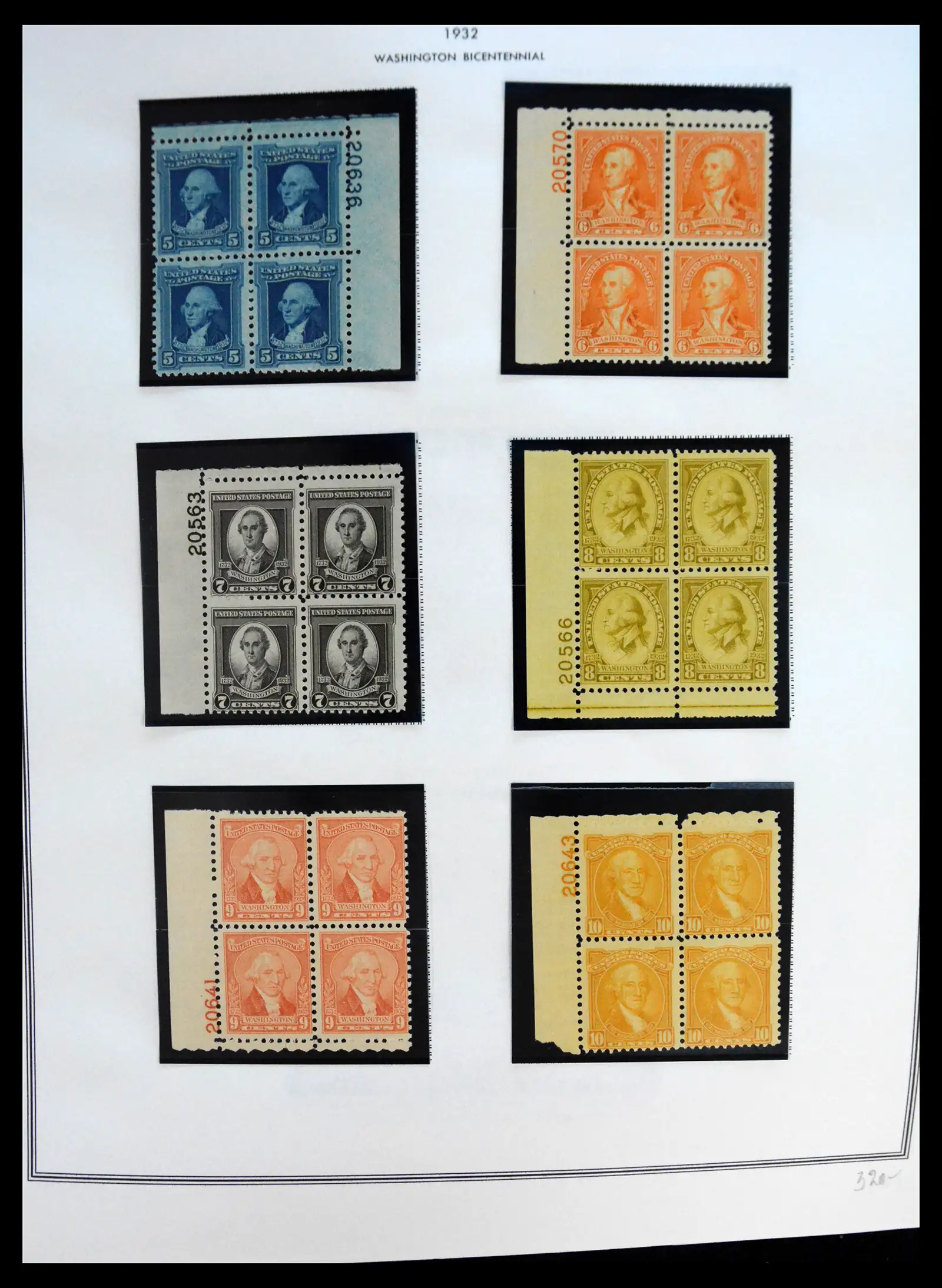 41267 0015 - Postzegelverzameling 41267 USA plate block collectie 1925-1985.