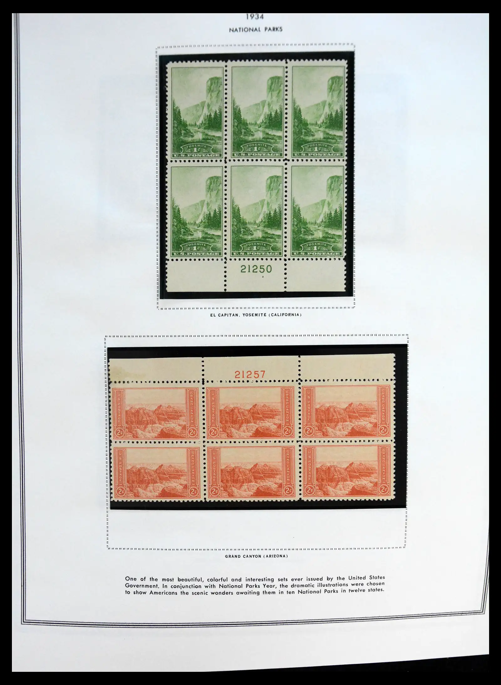 41267 0021 - Postzegelverzameling 41267 USA plate block collectie 1925-1985.