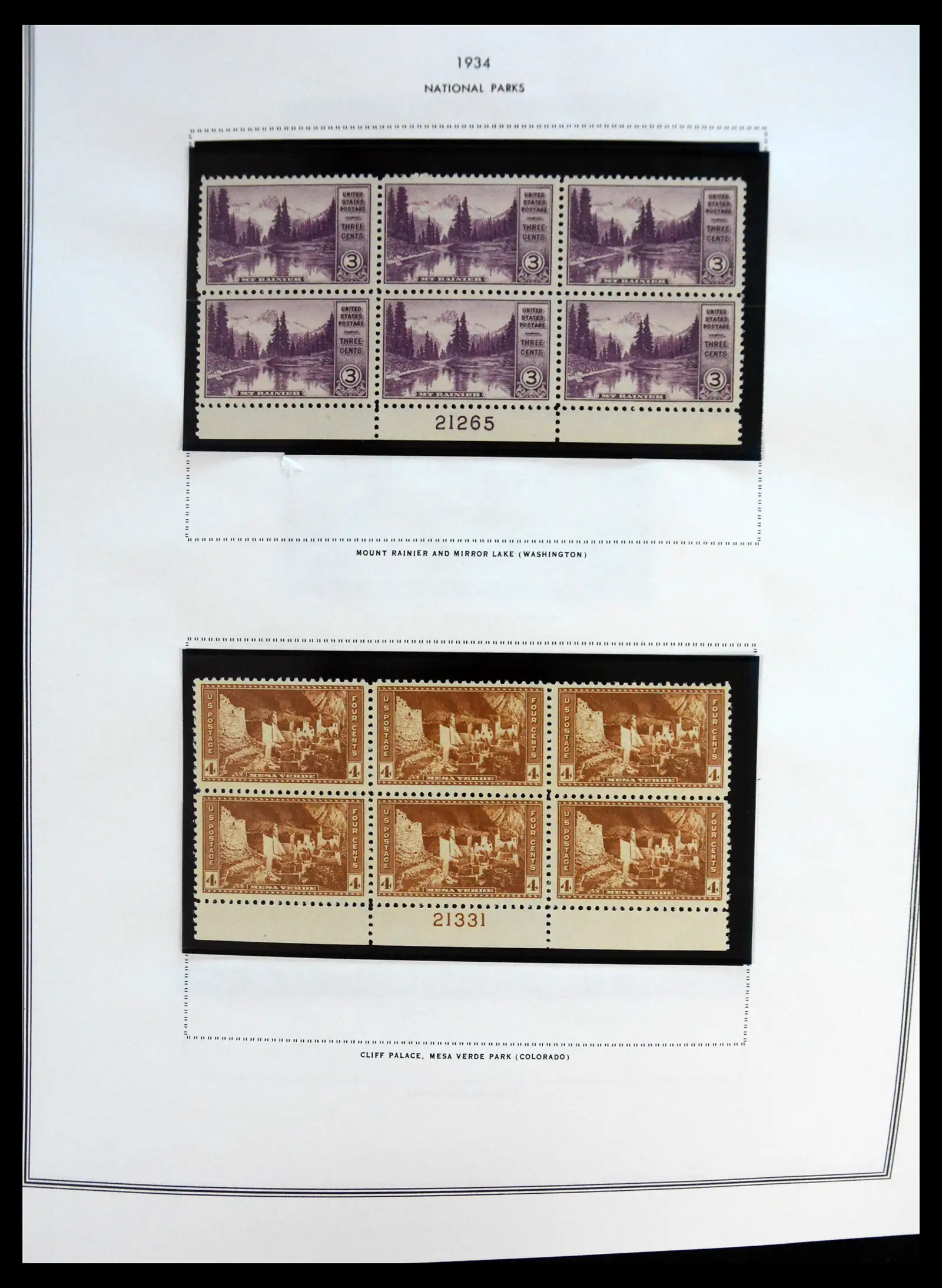 41267 0022 - Postzegelverzameling 41267 USA plate block collectie 1925-1985.