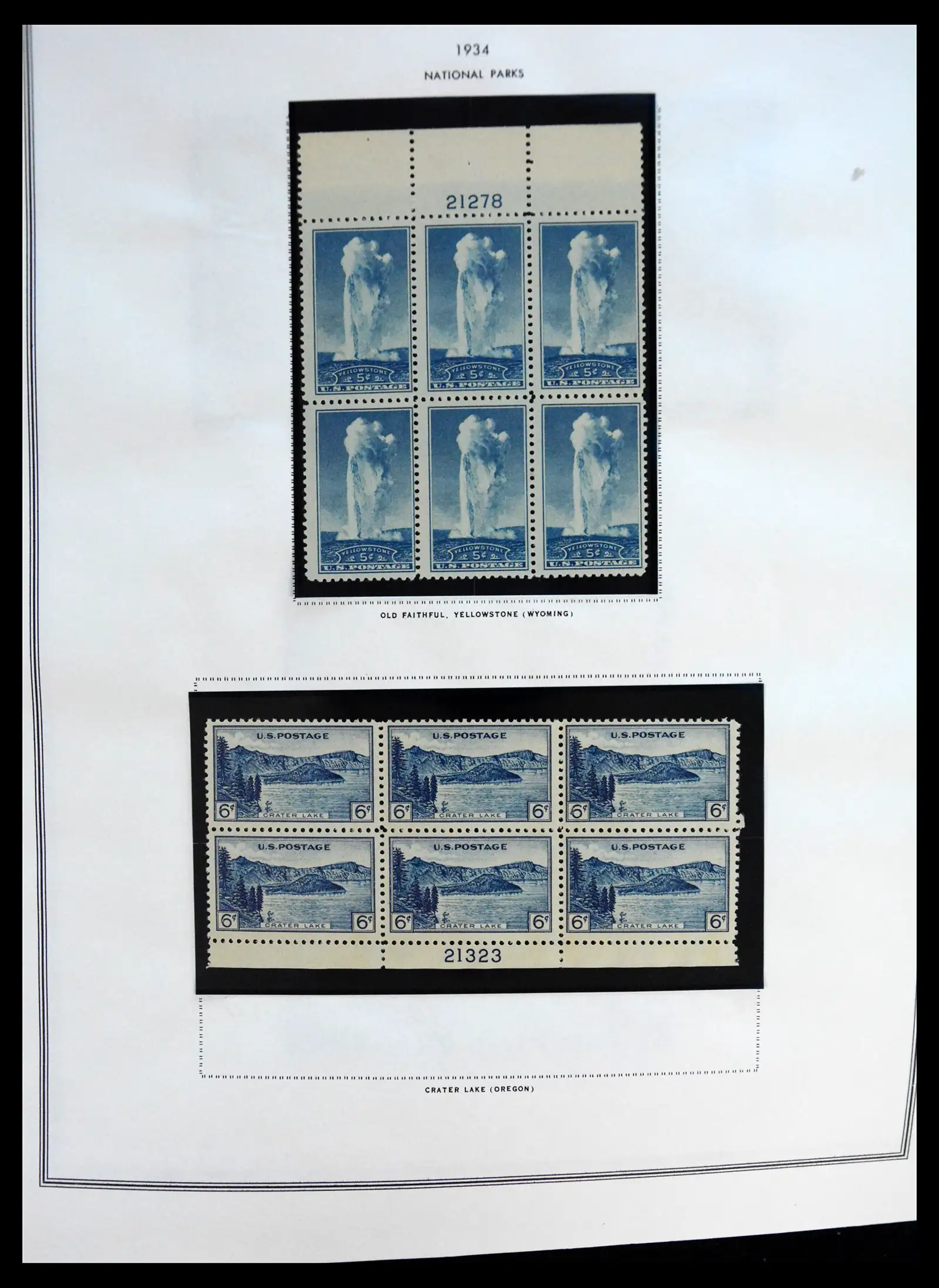 41267 0023 - Postzegelverzameling 41267 USA plate block collectie 1925-1985.