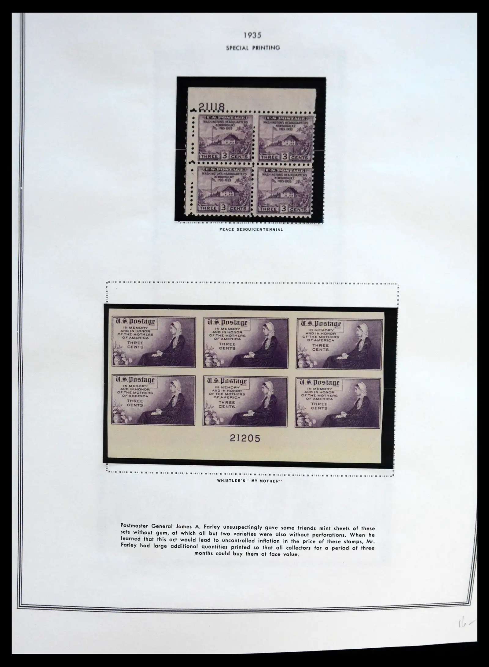41267 0027 - Postzegelverzameling 41267 USA plate block collectie 1925-1985.