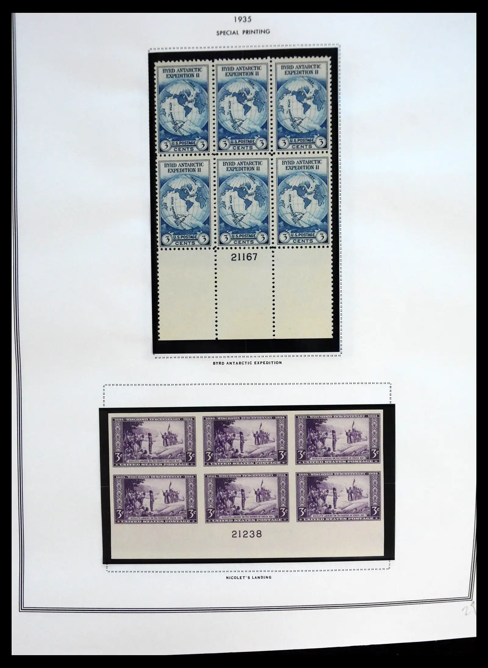 41267 0028 - Postzegelverzameling 41267 USA plate block collectie 1925-1985.