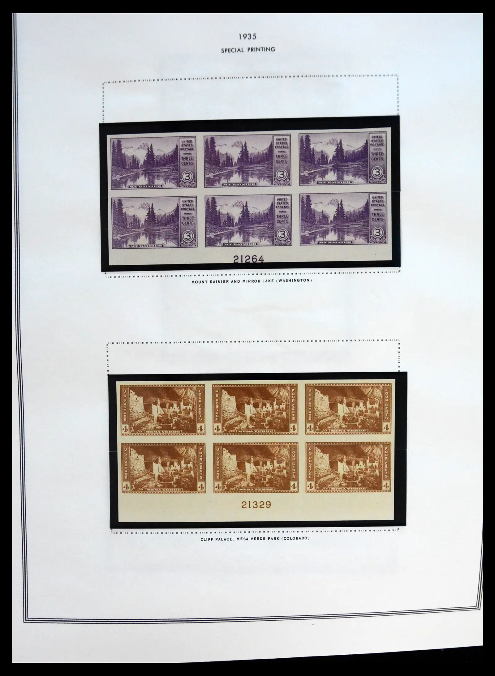 41267 0030 - Postzegelverzameling 41267 USA plate block collectie 1925-1985.