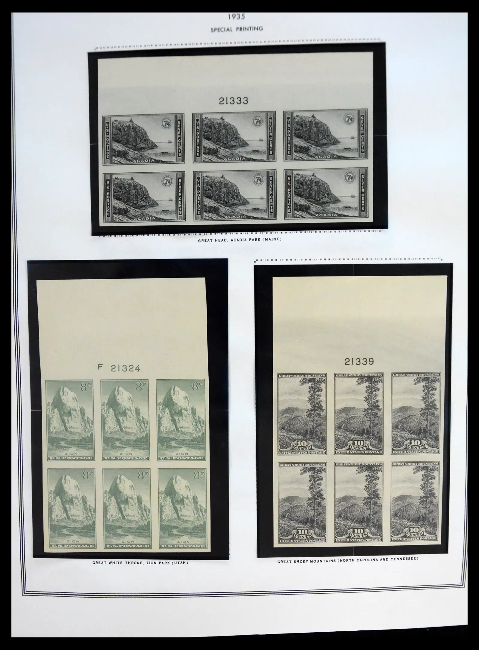 41267 0032 - Postzegelverzameling 41267 USA plate block collectie 1925-1985.