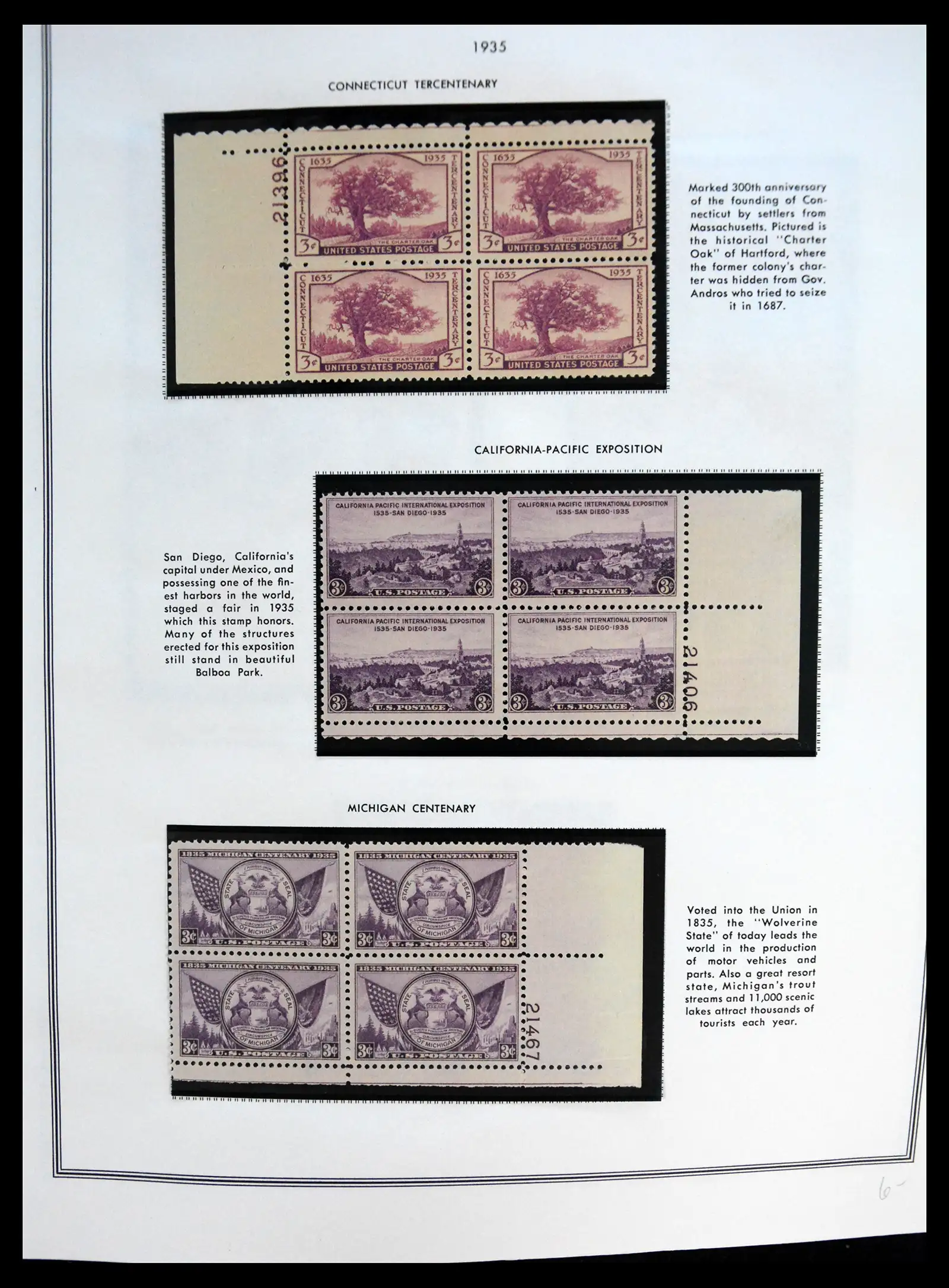 41267 0035 - Postzegelverzameling 41267 USA plate block collectie 1925-1985.
